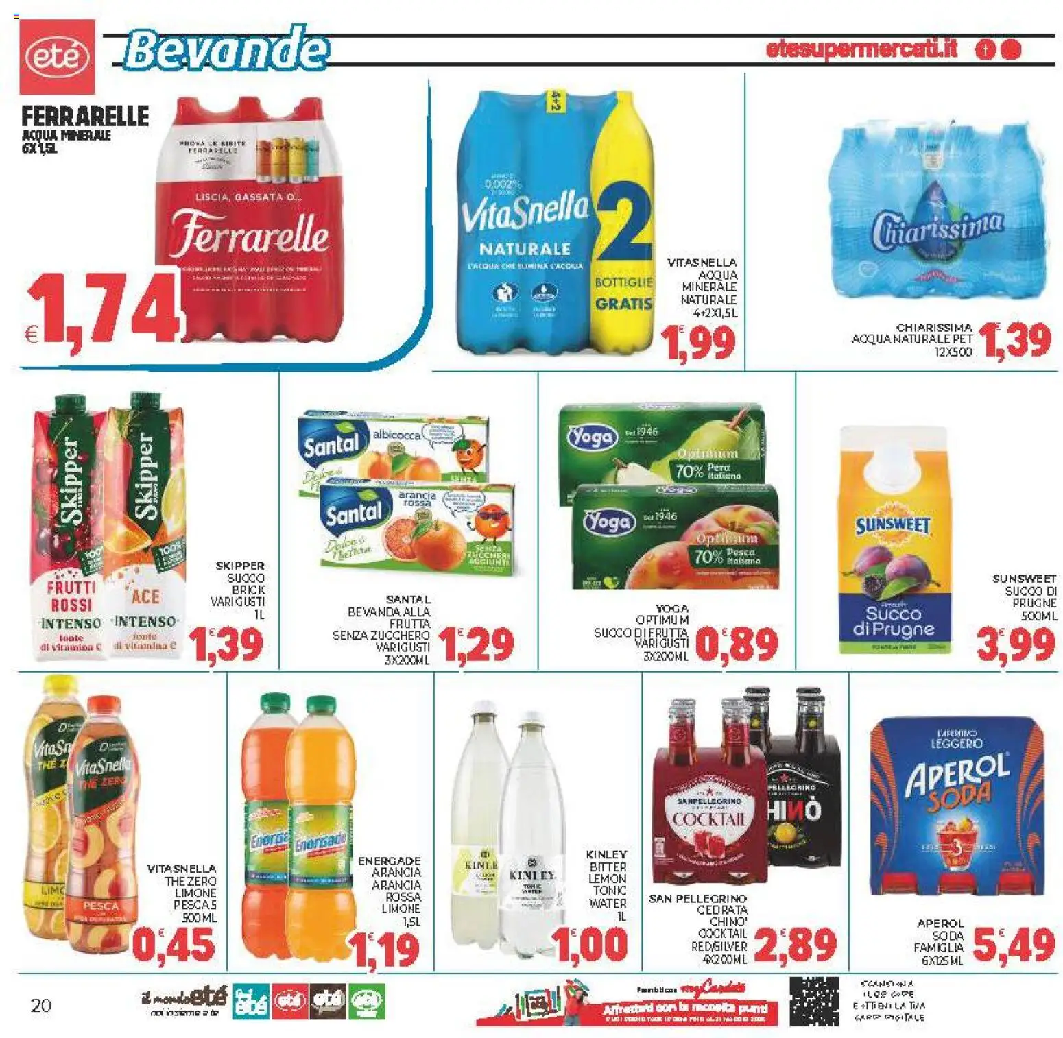 Volantino Eté del 29.04.2026 | Pagina: 20 | Prodotti: Succo, Zucchero, Arancia, Acqua minerale