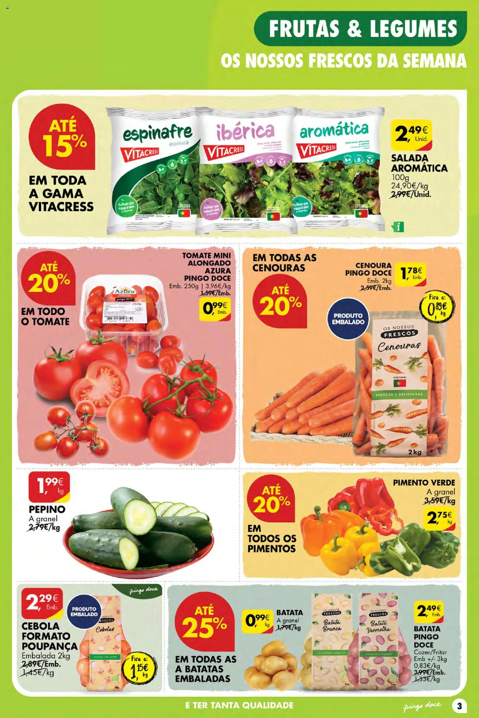 Pingo Doce Poupe Esta Semana Açores │ válido de 17/09/2026 | Página: 3 | Produtos: Batatas, Legumes, Cebola, Pimento