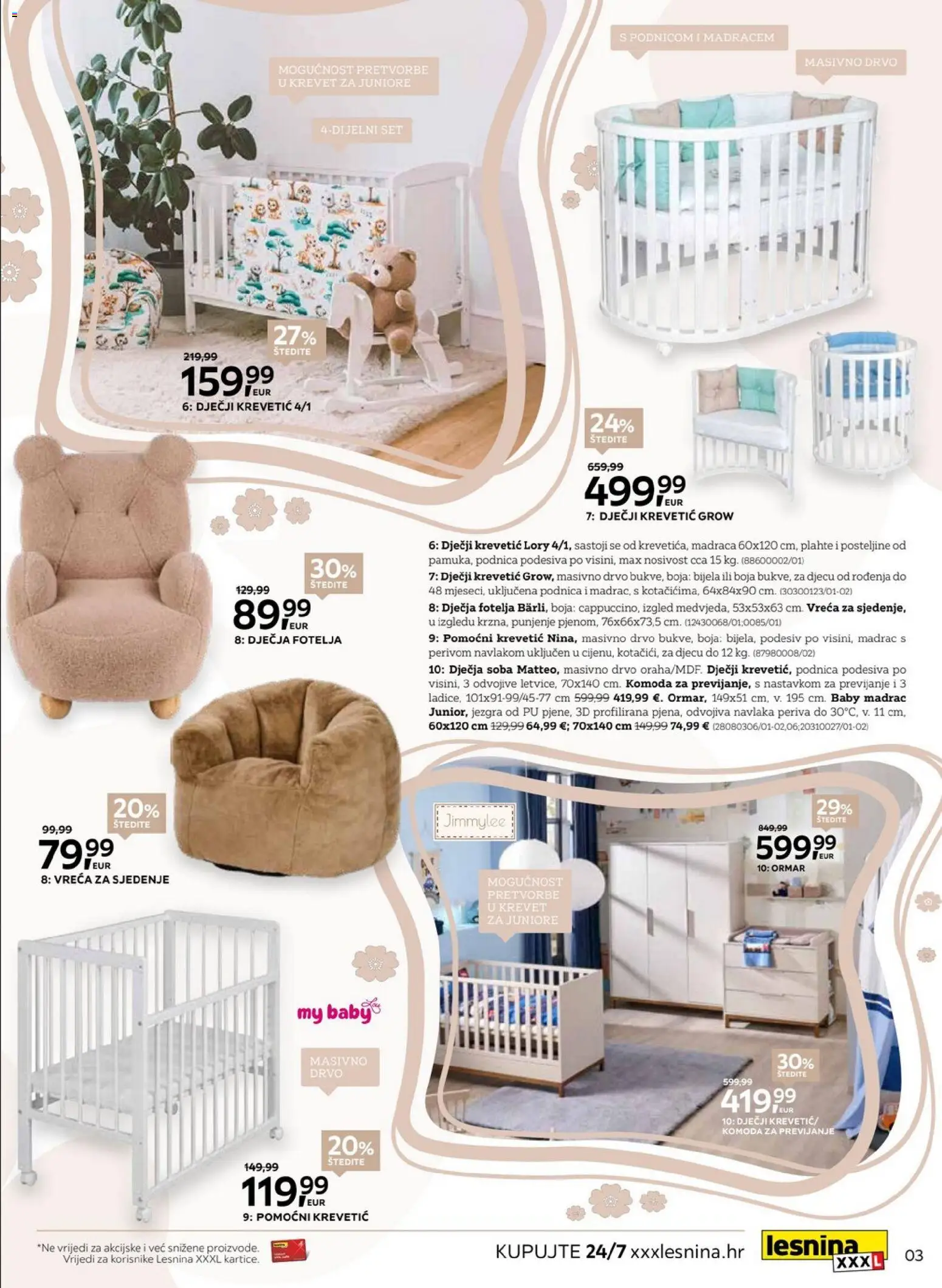 Lesnina katalog | vrijedi od 10.09.2026 | Stranica: 3 | Proizvodi: Krevet, Madrac, Ormar, Fotelja
