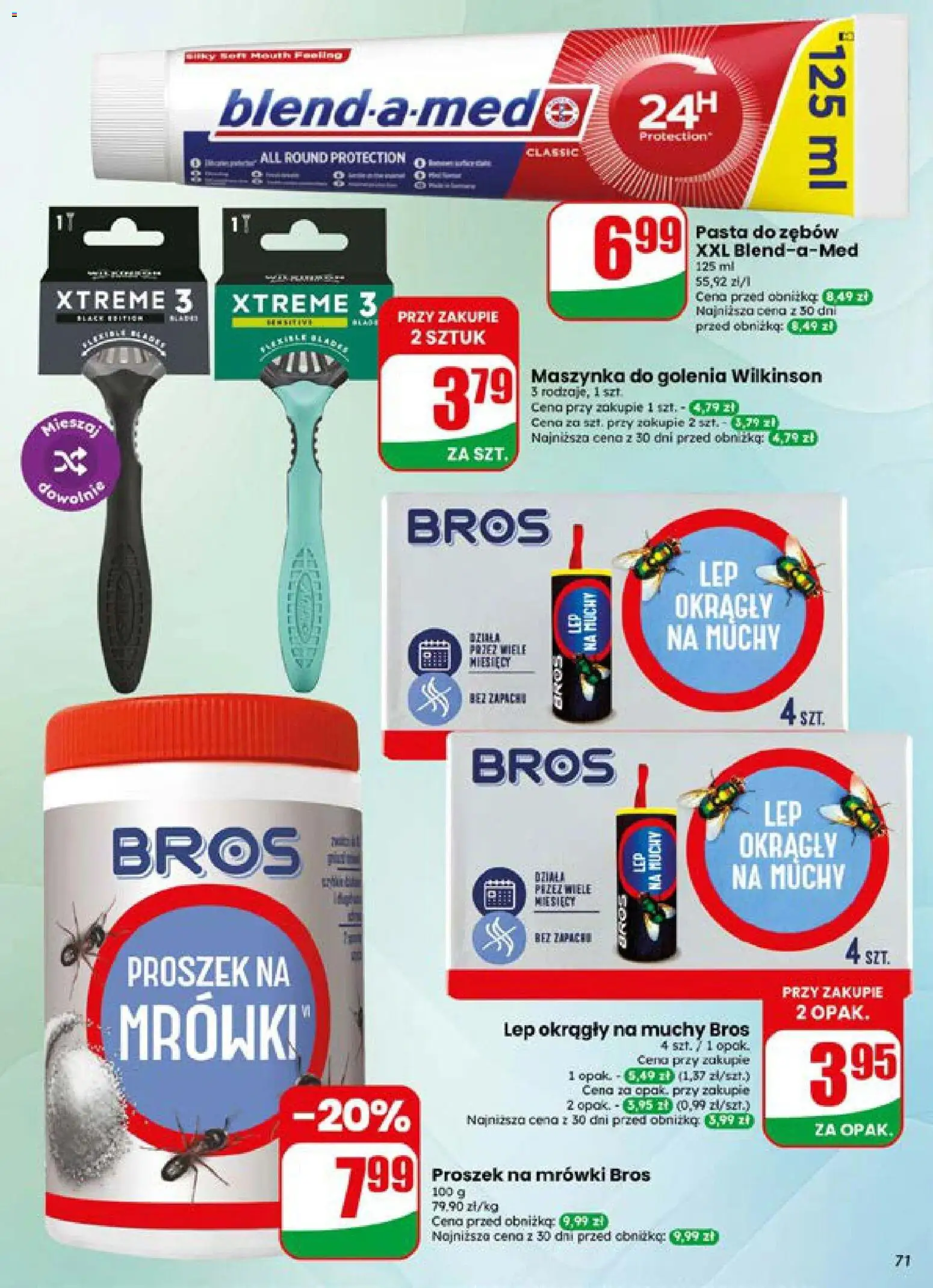 Dino gazetka od 15.07.2026 | Strona: 71 | Produkty: Proszek, Maszynka do golenia, Zapach, Pasta