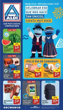 Vista previa Aldi folleto Canarias válido desde el 18.05.2026