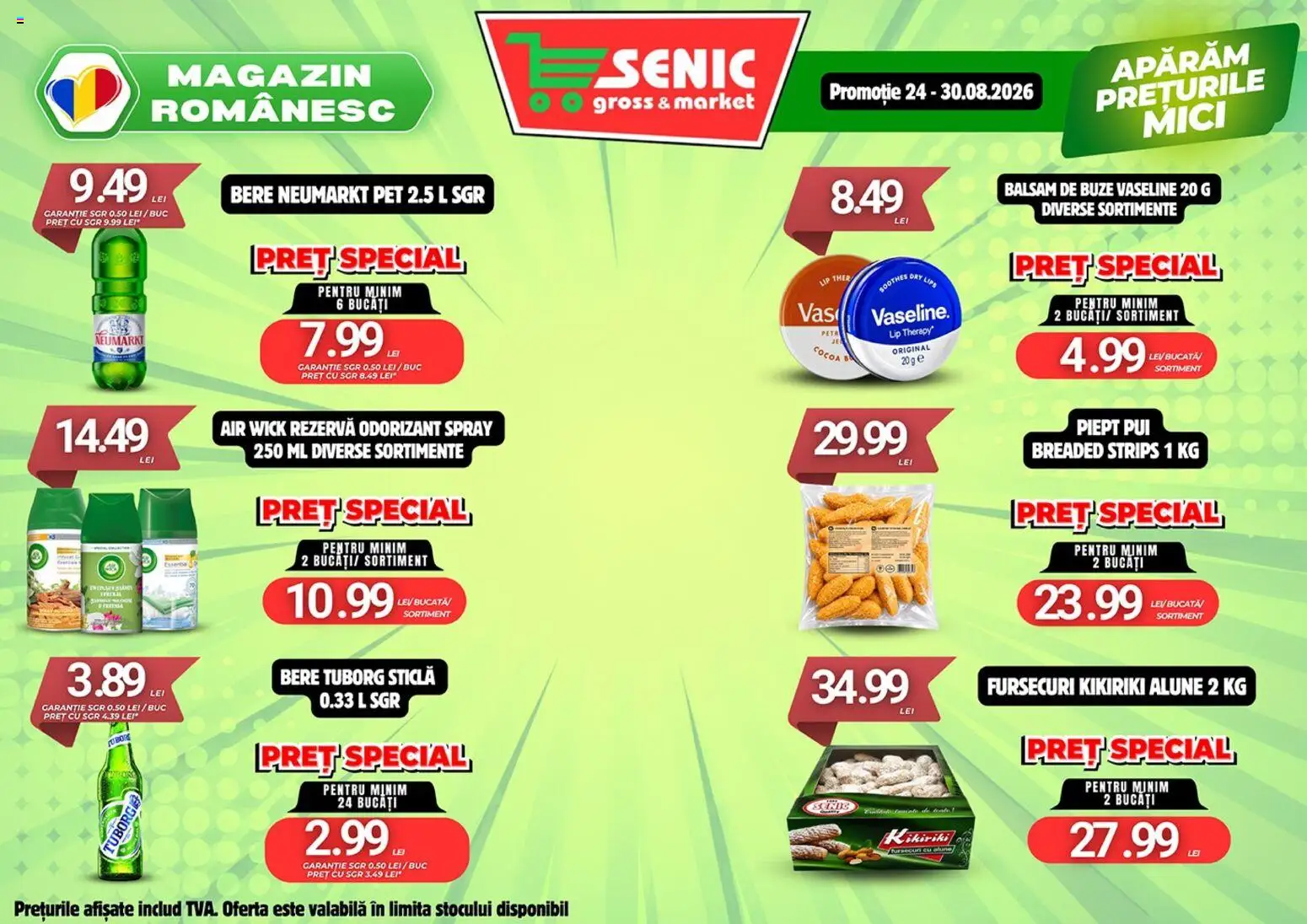Noul catalog Senic – valabil de la 24.08.2026 | Pagină: 3 | Produse: Pui, Mici, Alune, Balsam