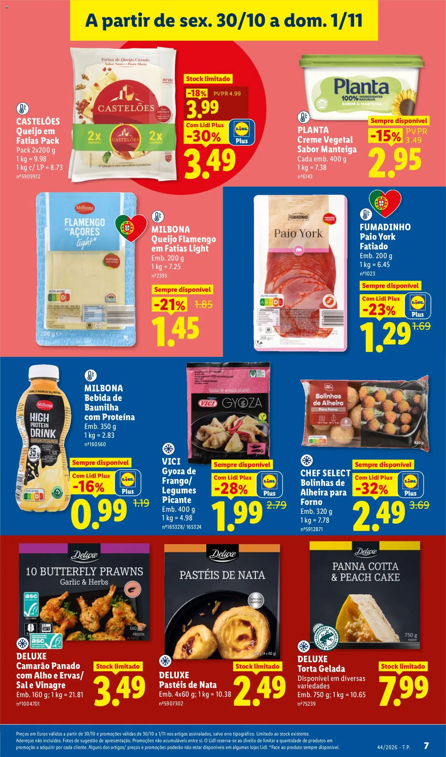 Lidl Promoções Fim de Semana │ válido de 30/10/2026 | Página: 7 | Produtos: Creme vegetal, Sal, Manteiga, Torta