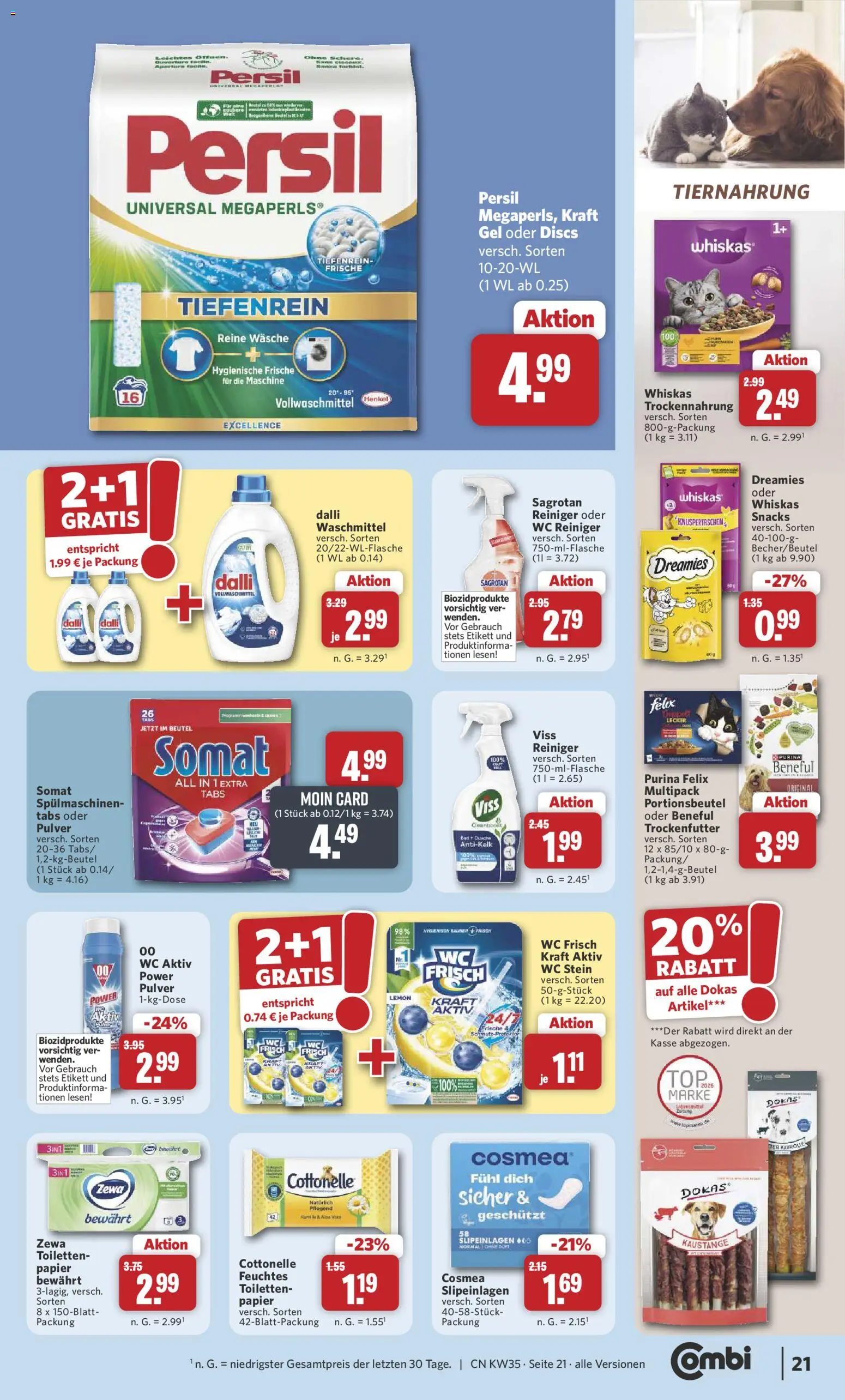 Combi Prospekt – gültig ab 24.08.2026 | Seite: 27 | Produkte: Duft, Wc frisch, WC Stein, Whiskas