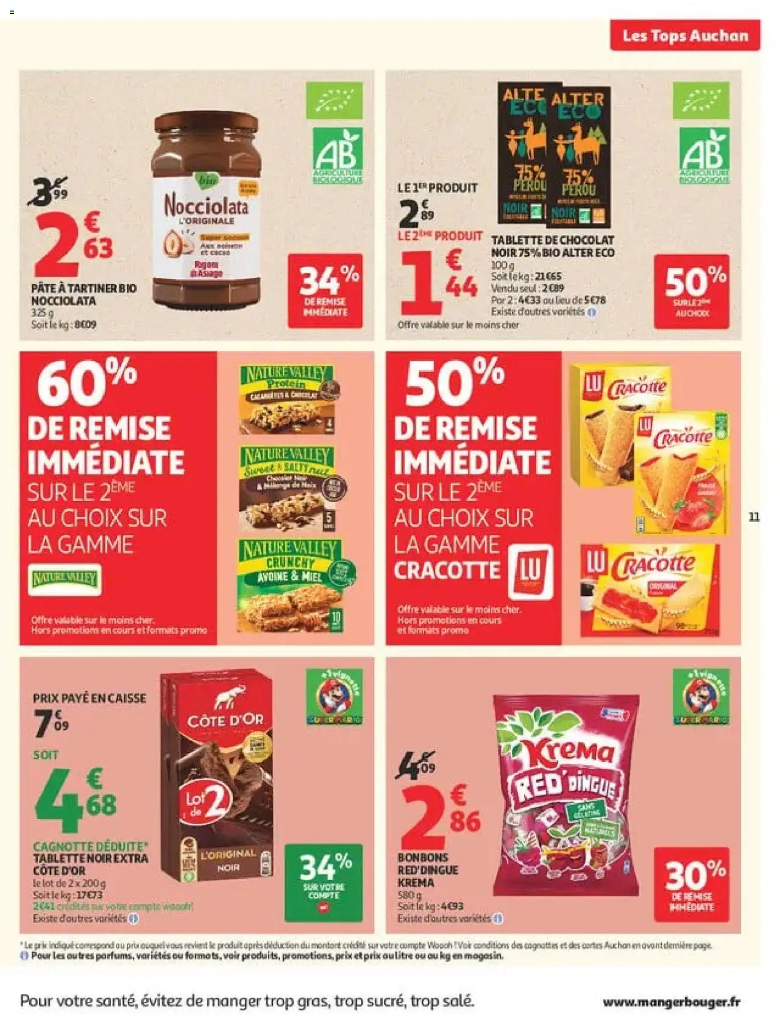 {H1} | Page: 11 | Produits: Tablette, Pâte à tartiner, Cacahuètes, Chocolat