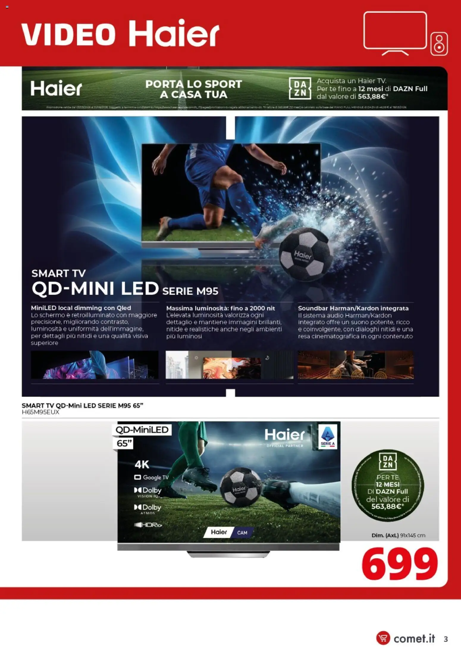 Volantino Comet del 25/08/2026 | Pagina: 3 | Prodotti: Porta, Tè, smart TV, Audio