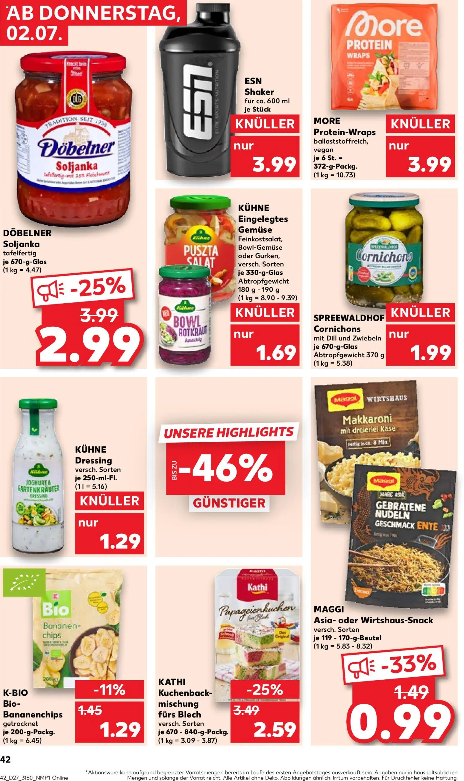Kaufland Prospekt Potsdam – gültig ab 02.07.2026 | Seite: 40 | Produkte: Joghurt, Bananen, Zwiebeln, Salat