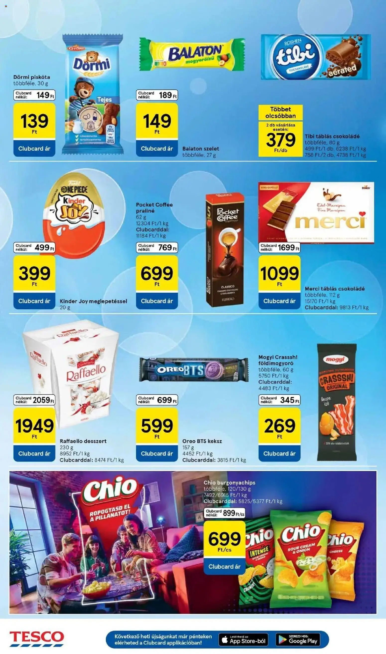 Tesco akciós ujság - amely érvényes a következő dátumtól: 2026.10.01. | Oldal: 22 | Termékek: Merci, Szelet, Desszert, Földimogyoró