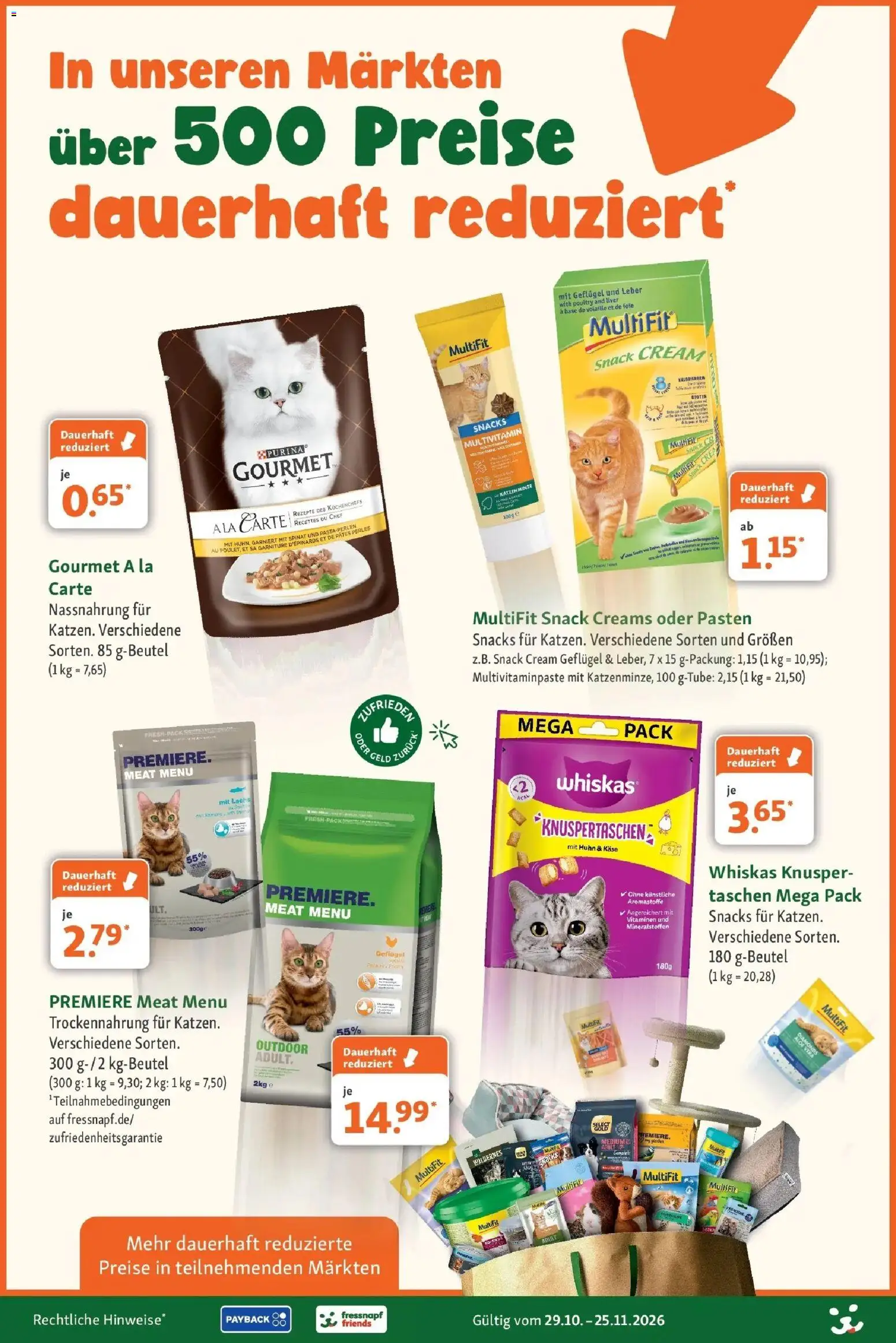 Fressnapf - Fressnapf: Tierisch viel Weihnachten schon den ganzen November (ab 29.10.2026) zum Blättern | Seite: 2 | Produkte: Käse, Taschen, Lachs, Whiskas