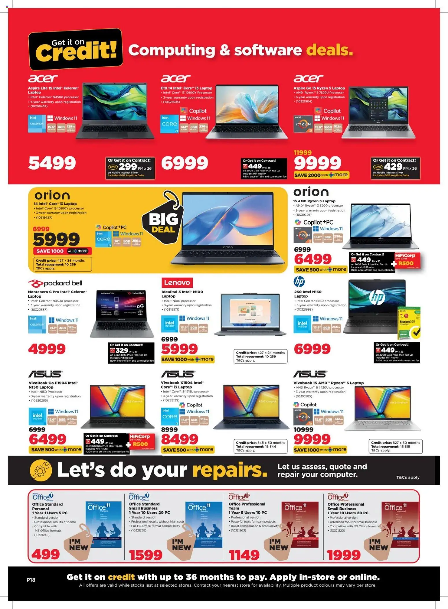 New HiFi Corp catalogue – valid from 01.04.2026 | Page: 18 | Products: Sim, Router, PC, Gift card