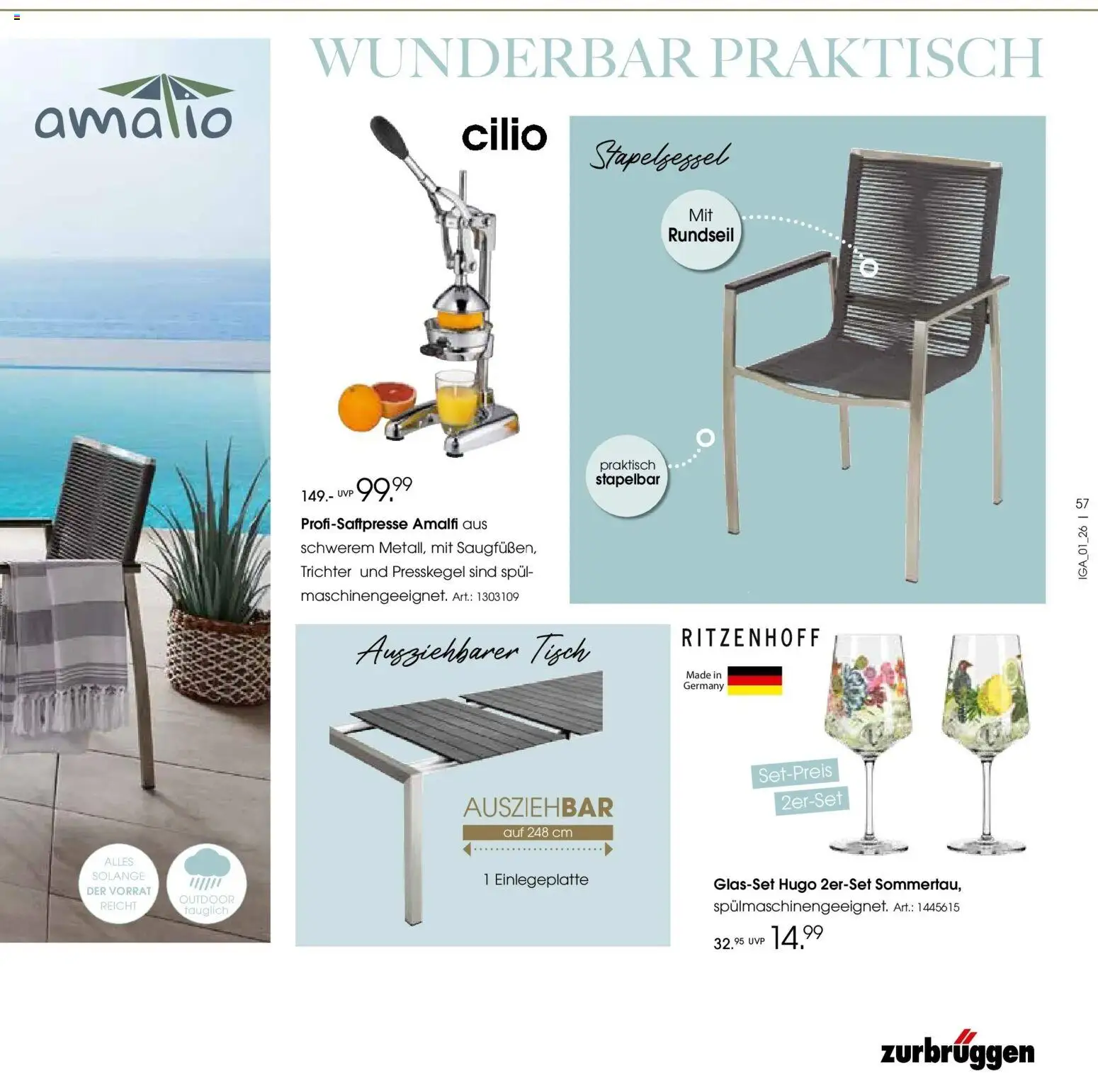 Zurbrüggen Garten Unna – gültig ab 19.03.2025 | Seite: 57 | Produkte: Tisch, Hugo