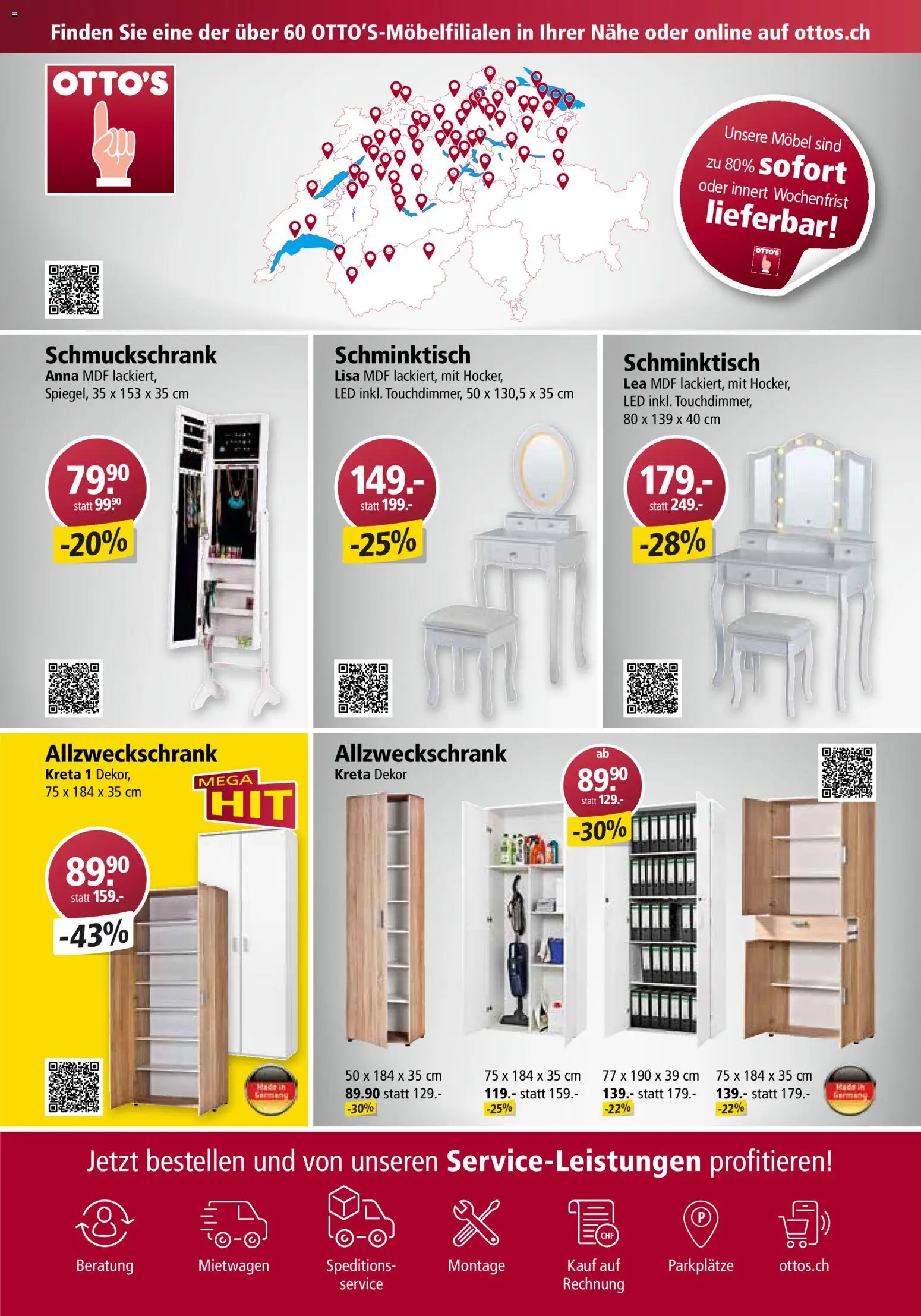 Otto's Aktionen Möbelflyer – gültig ab 01.07.2026 | Seite: 40 | Produkte: Schminktisch