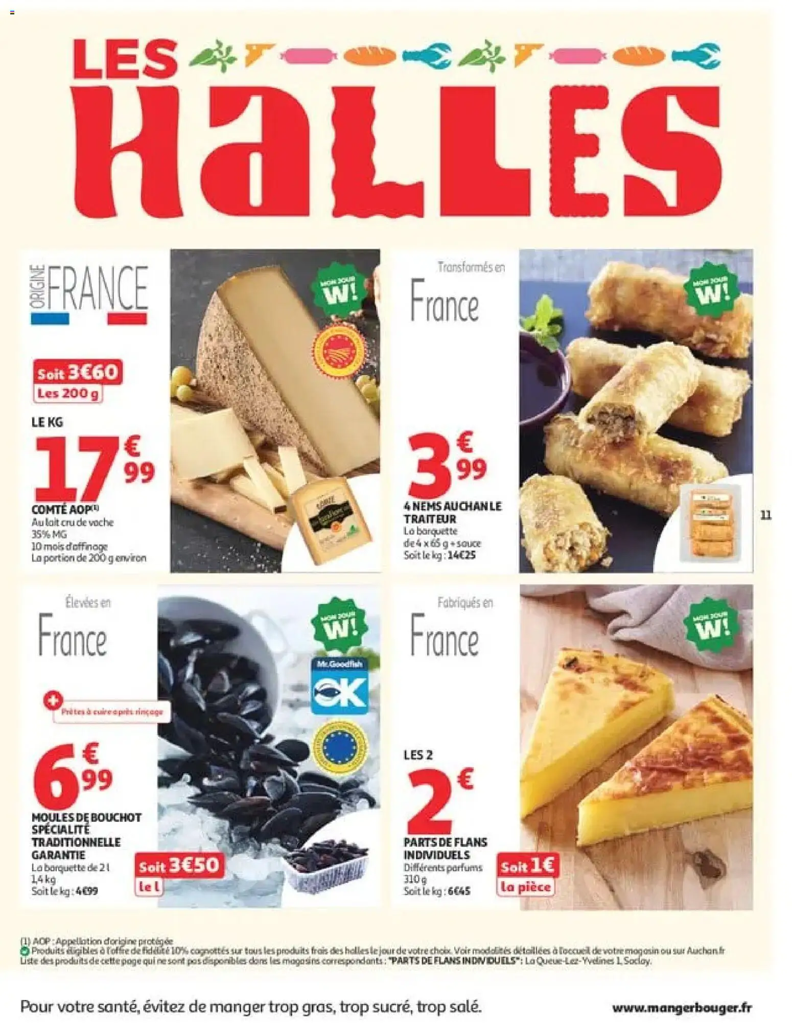 {H1} | Page: 11 | Produits: Frites, Moules de bouchot, Lait