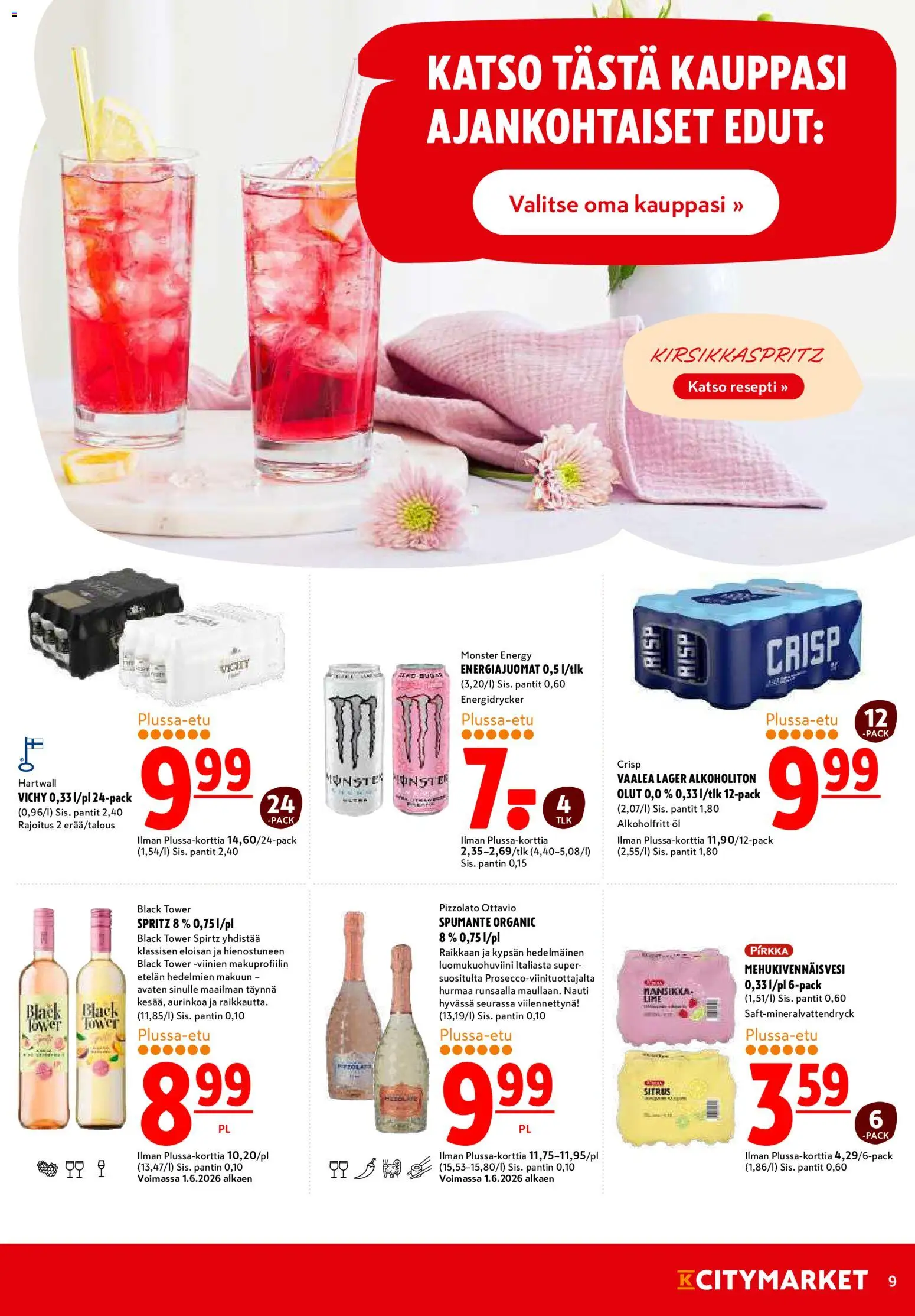 K-Citymarket tarjoukset – voimassa 11.06.2026 alkaen | Sivu: 9 | Tuotteet: Olut