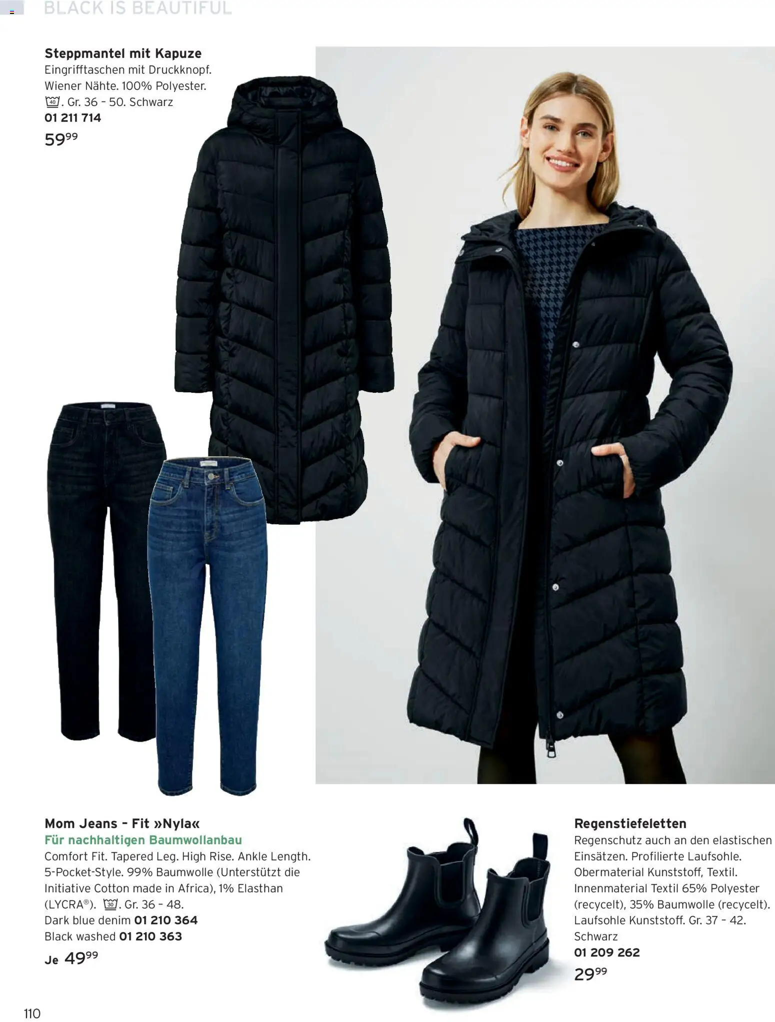 Angebote Tchibo – gültig ab 01.02.2026 | Seite: 110 | Produkte: Steppmantel, Jeans