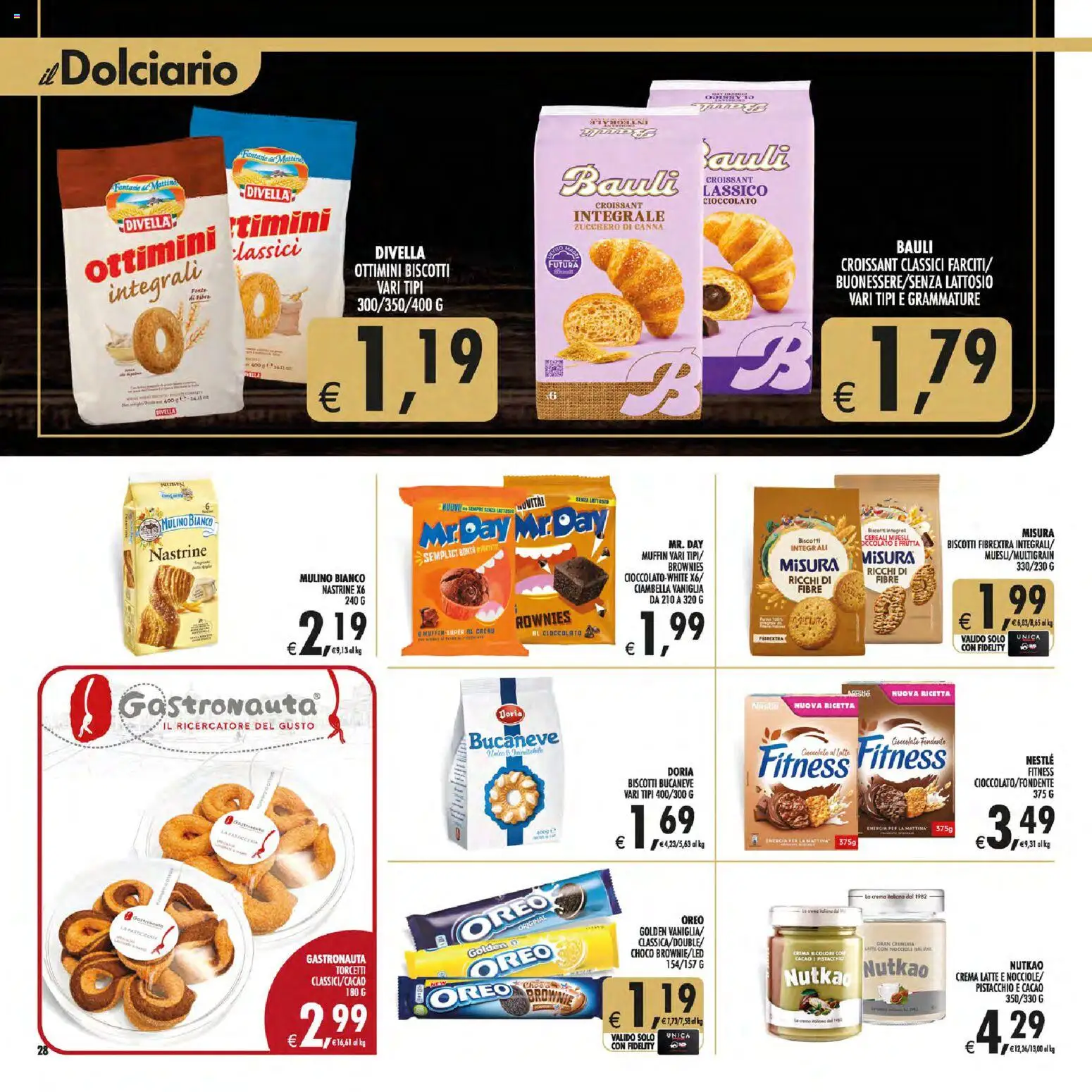 Volantino Decò del 21/08/2026 | Pagina: 28 | Prodotti: Muesli, Ciambella, Frutta, Croissant