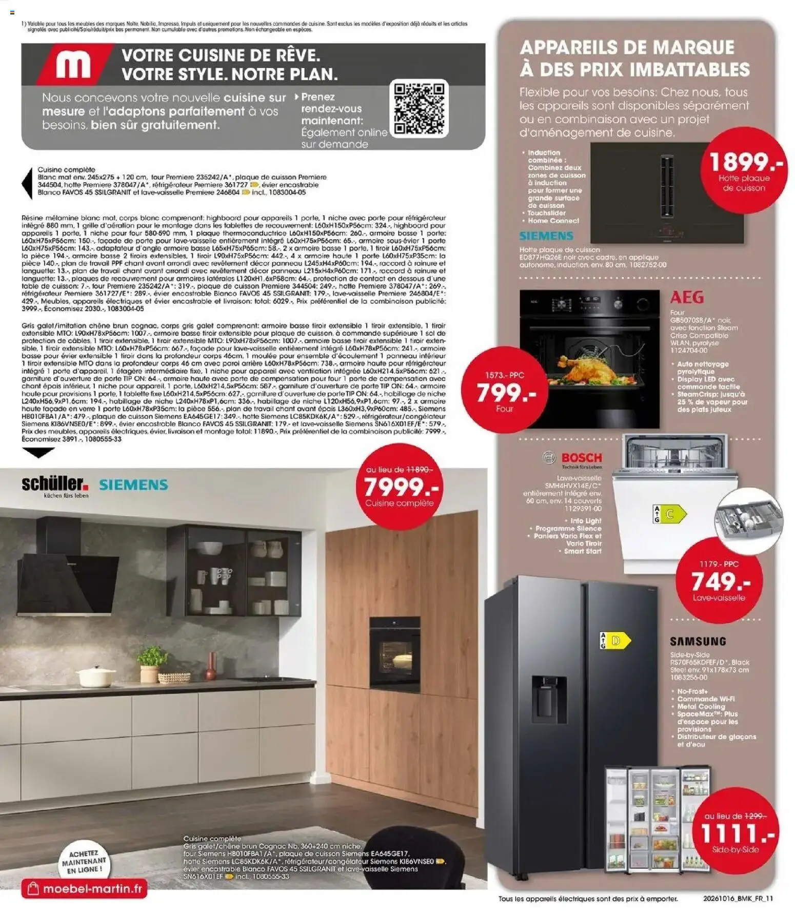 {H1} | Page: 11 | Produits: Plan de travail, Couverts, Table, Combinaison