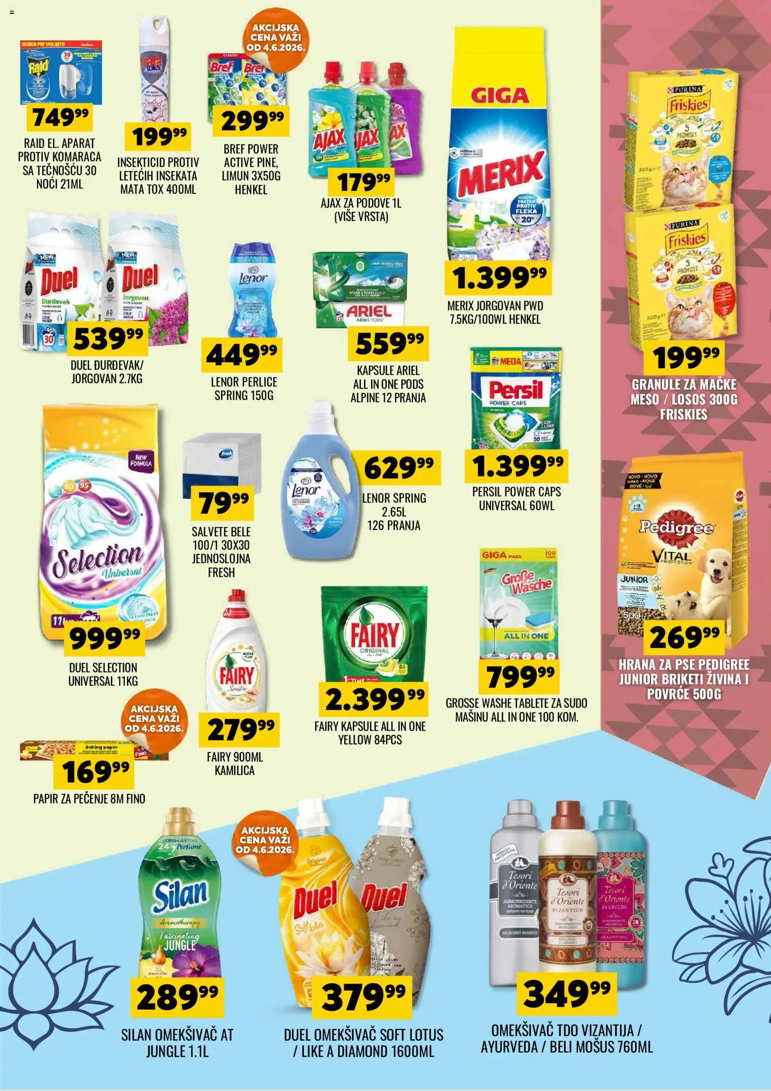 Tekijanka katalog - važi od 03.06.2026 | Strana: 15 | Proizvode: Hrana za pse, Silan, Ajax, Persil