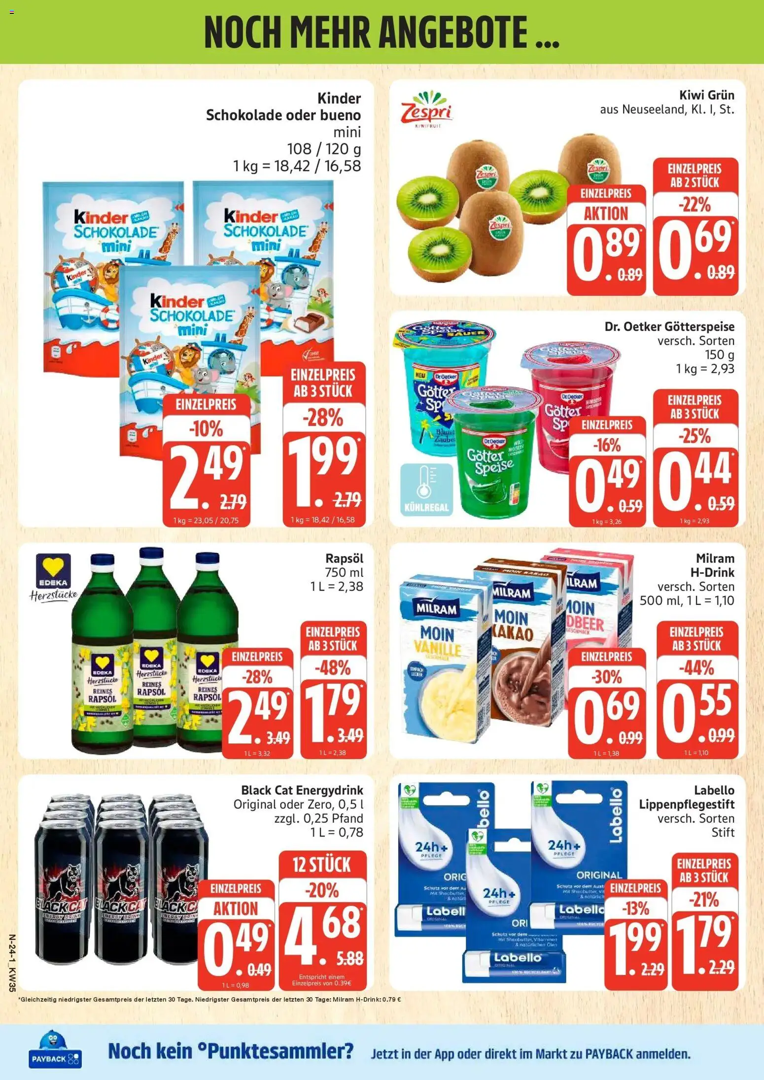 Marktkauf Prospekt Buxtehude (ab 24.08.2026) » Angebote online | Seite: 24 | Produkte: Kinder schokolade, Schokolade, Rapsöl, Kiwi