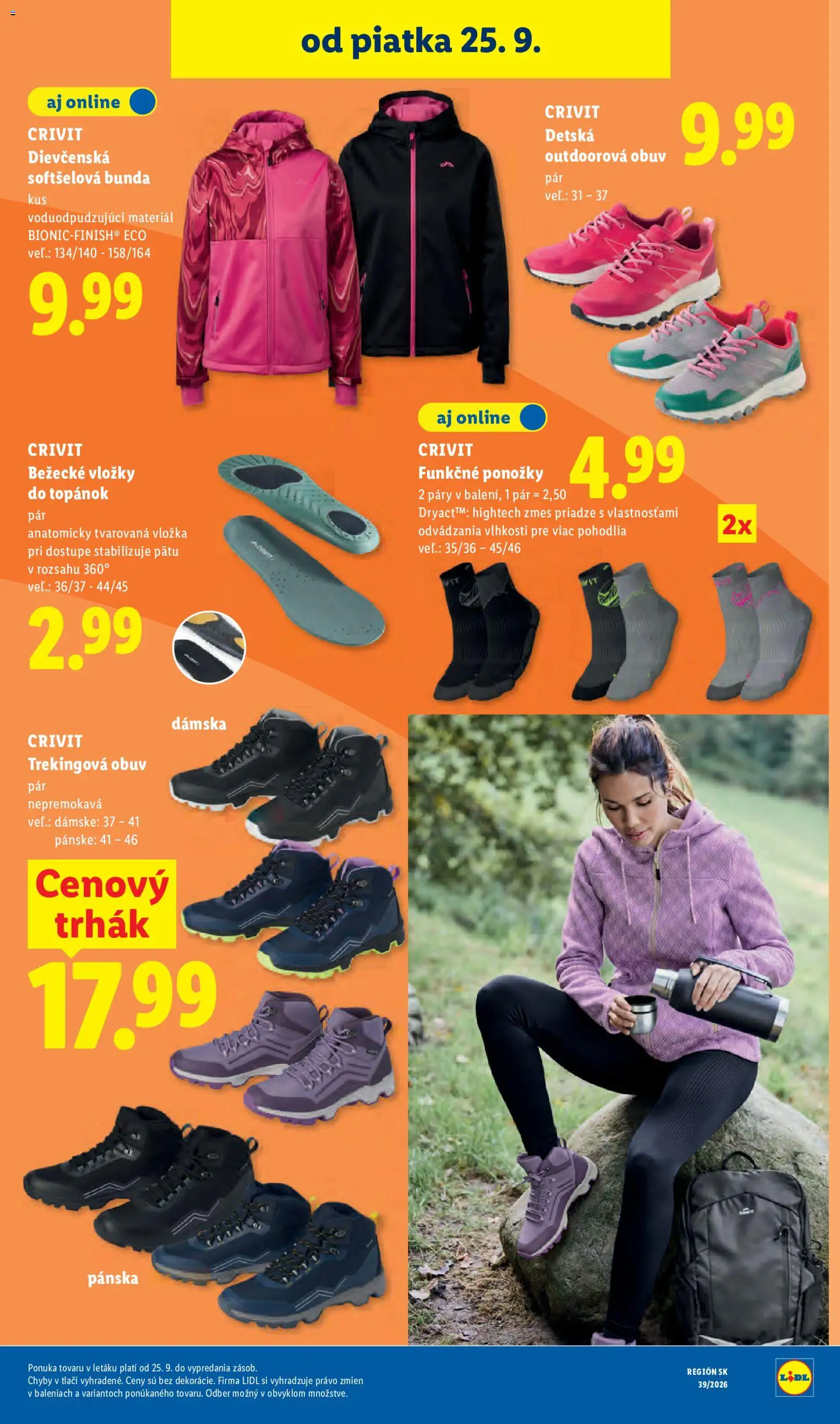Nové Lidl akcie – leták je platný od 21.09.2026 | Strana: 91 | Produkty: Bunda, Ponožky