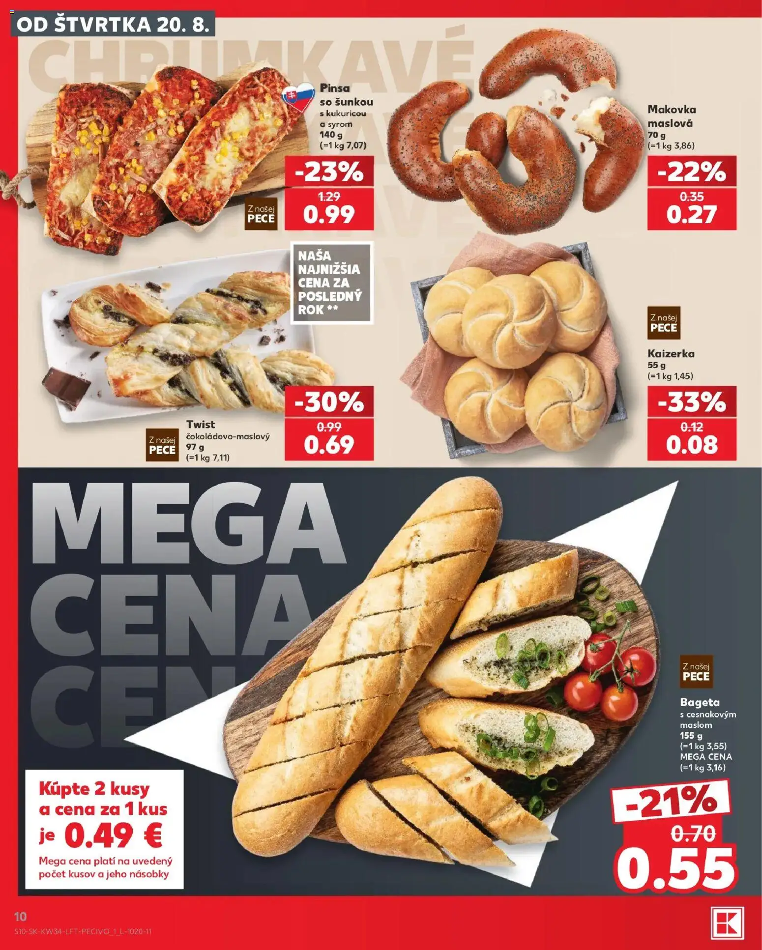 Kaufland SK akciós ujság - amely érvényes a következő dátumtól: 2026.08.20. | Oldal: 10