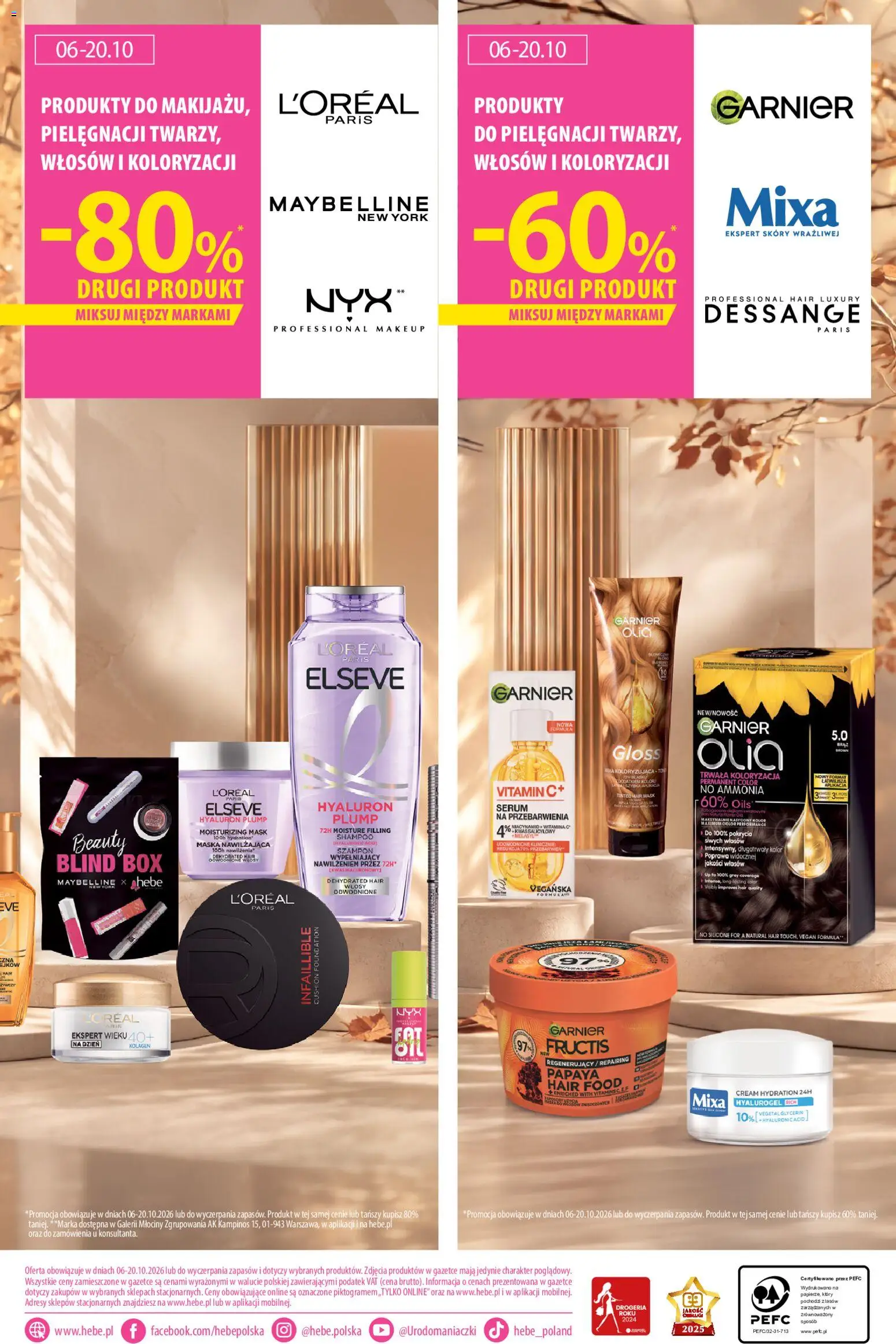 Hebe gazetka od 06.10.2026 | Strona: 22 | Produkty: Garnier, Szampon, Maska