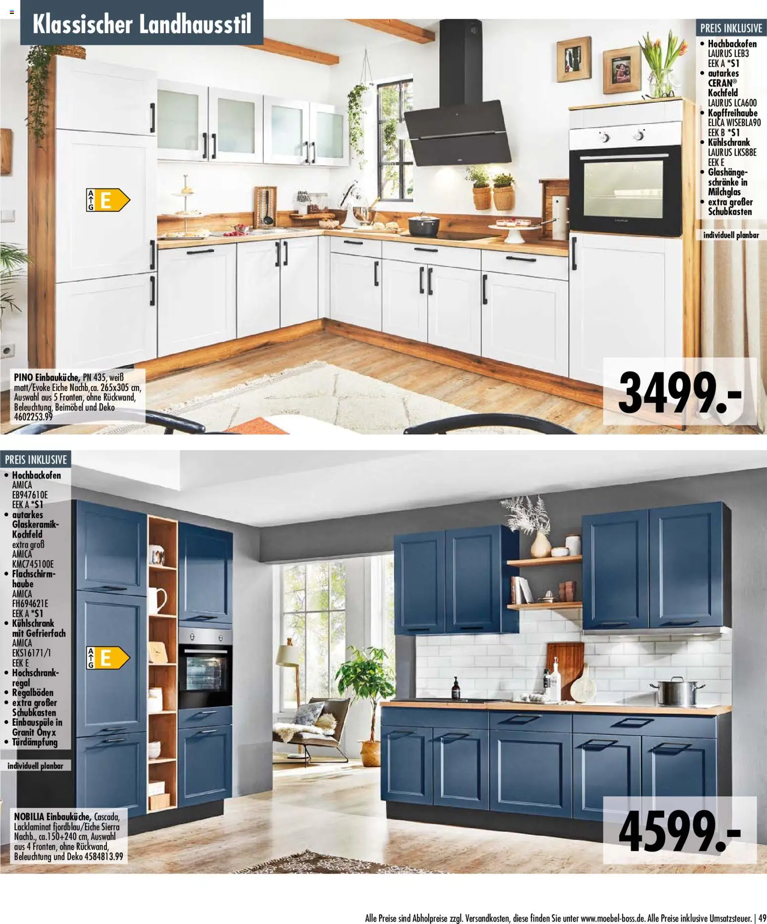 SB Möbel Boss Küchenkatalog 2026 – gültig ab 09.04.2026 | Seite: 49 | Produkte: Milch, Regal, Kühlschrank, Kochfeld