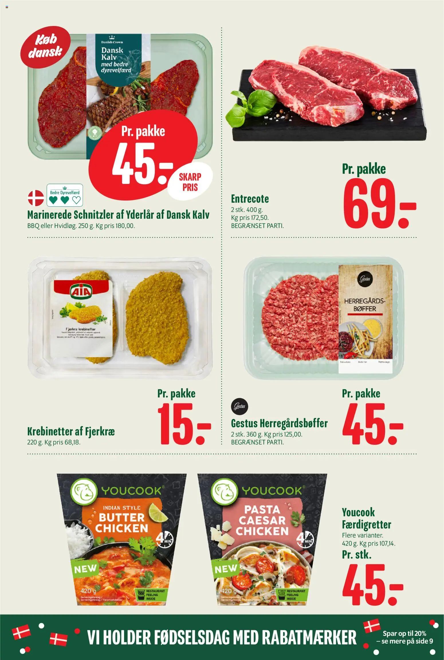 Min Købmand tilbudsavis – gyldig fra 21/08/2026 | Side: 5 | Produkter: Bøffer, Pasta, Entrecote, Schnitzler