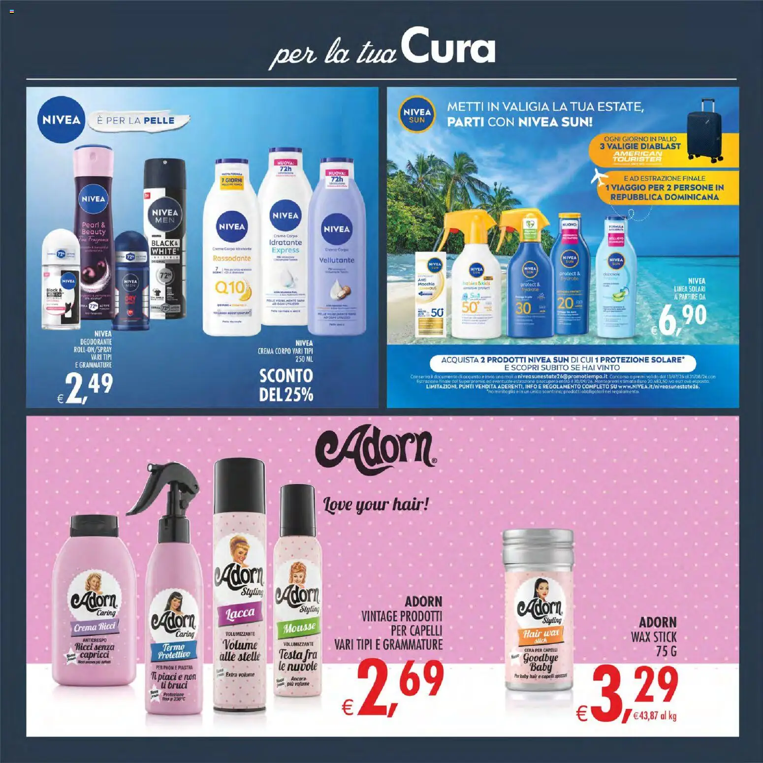 Volantino Decò del 11/08/2026 | Pagina: 34 | Prodotti: Crema, Lacca, Deodorante, Valigia