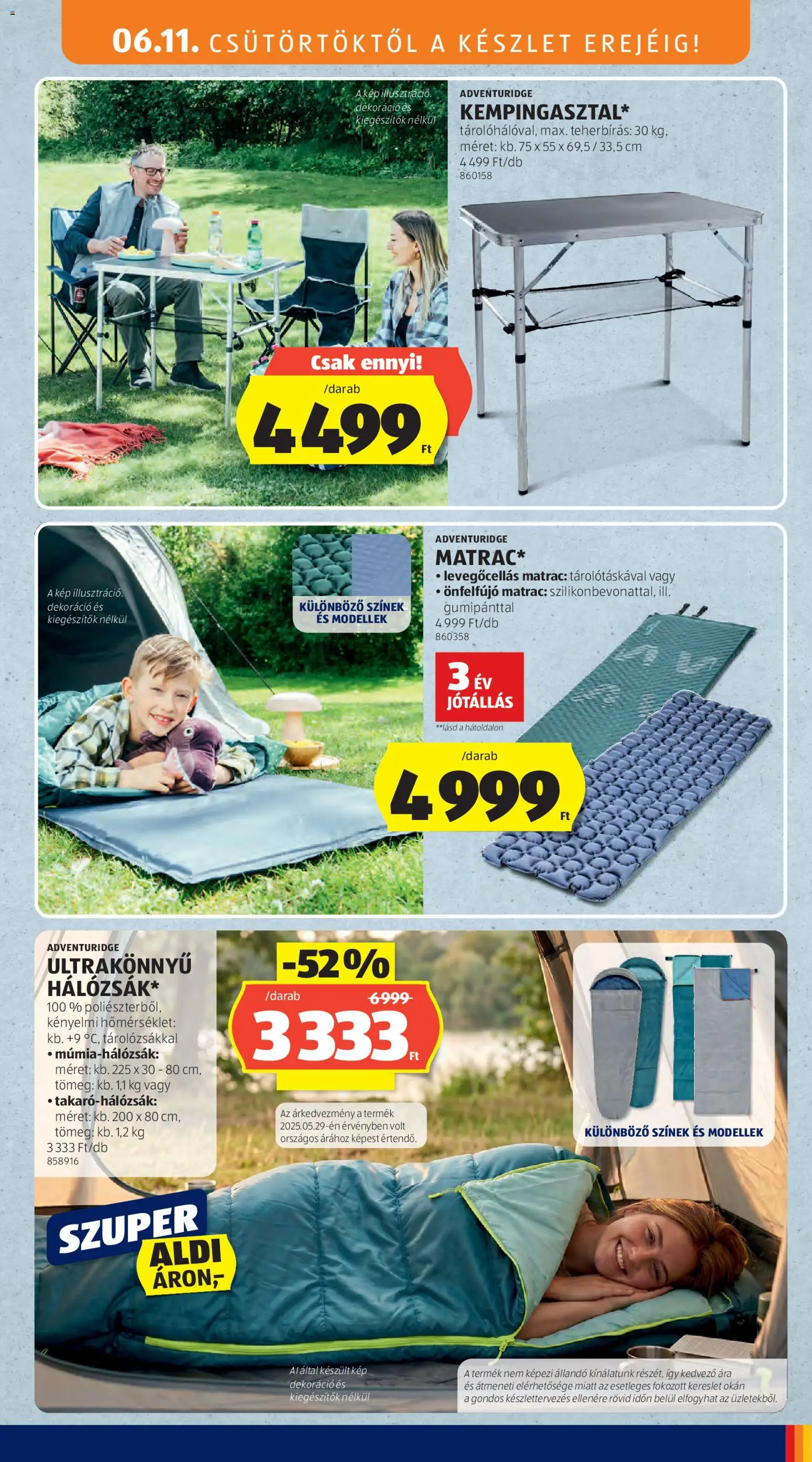 Aldi akciós ujság - amely érvényes a következő dátumtól: 11.06.2026 | Oldal: 9 | Termékek: Matrac, Dekoráció