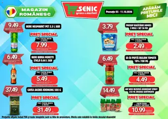 Ofertele Senic valabile de la 05.10.2026 | Pagină: 3 | Produse: Ursus cooler, Mici, Alune, Bere