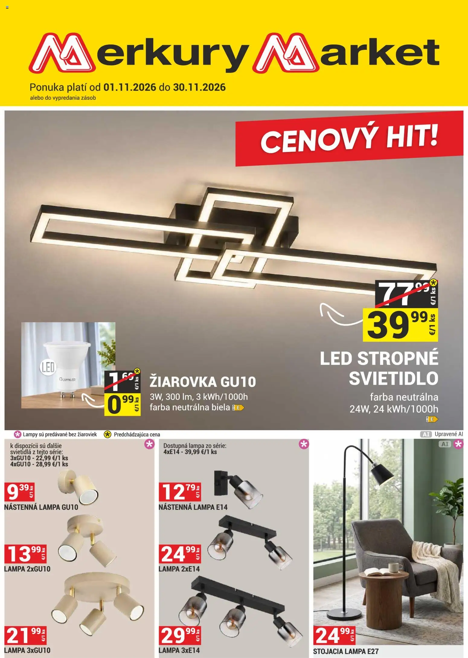 Nové Merkury Market akcie – leták je platný od 01.11.2026 | Strana: 1