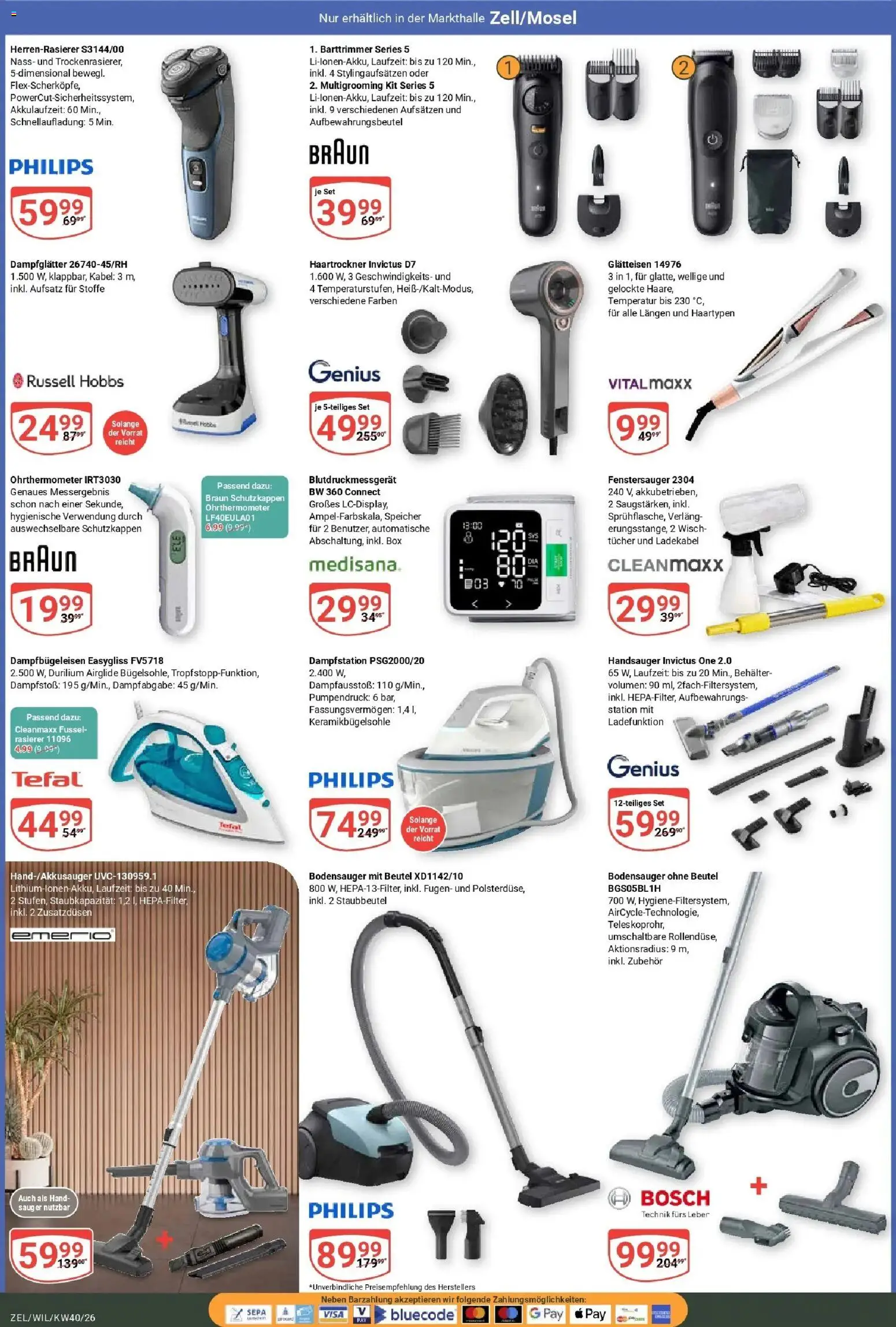 Globus Prospekt Wittlich (ab 28.09.2026) » Angebote online | Seite: 22 | Produkte: Kabel, Rasierer, Haartrockner, Ladekabel