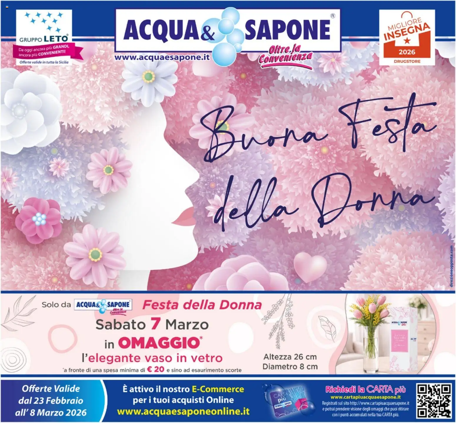 Volantino Acqua e Sapone del 23.02.2026 | Pagina: 1 | Prodotti: Sapone, Vaso