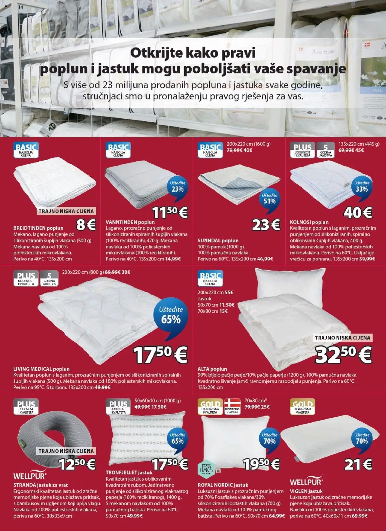 JYSK katalog | vrijedi od 03.06.2026 | Stranica: 14 | Proizvodi: Jastuk, Poplun