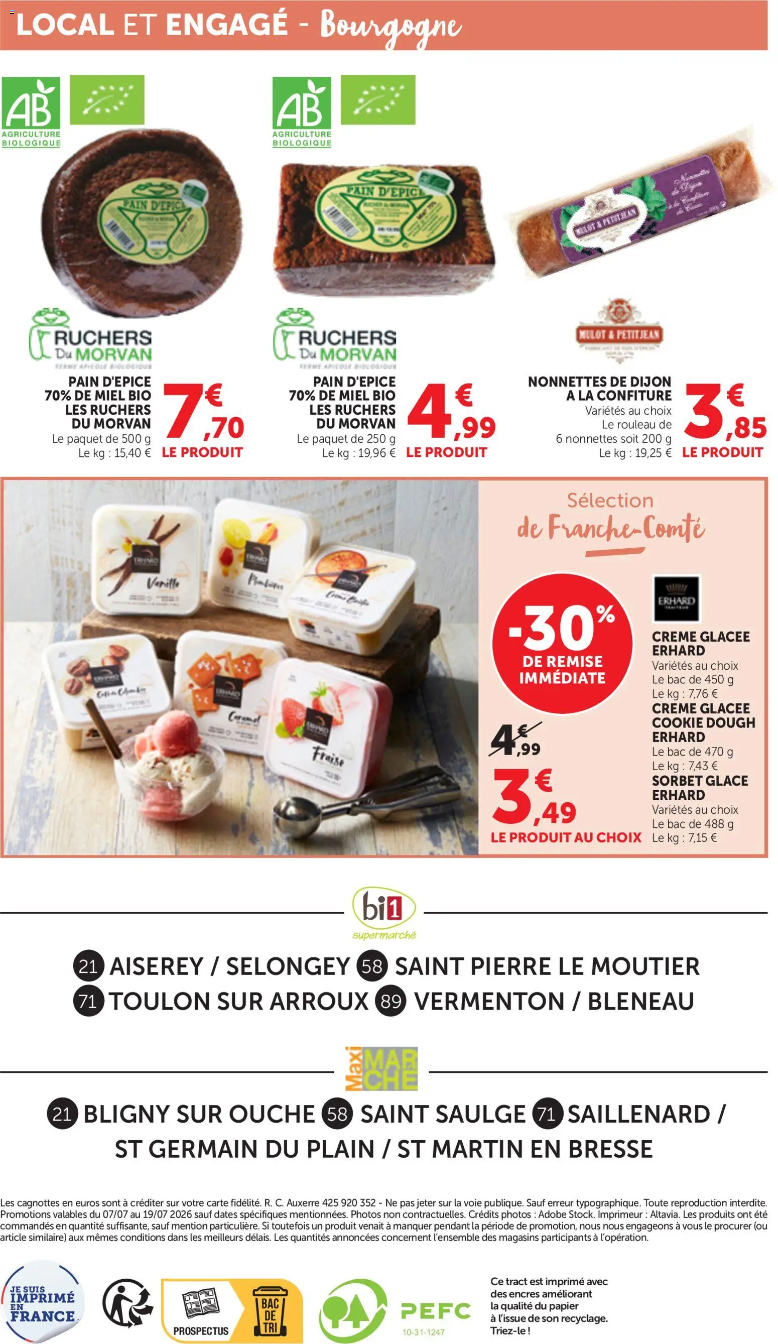 {H1} | Page: 20 | Produits: Fraise, Miel, Rouleau, Crème