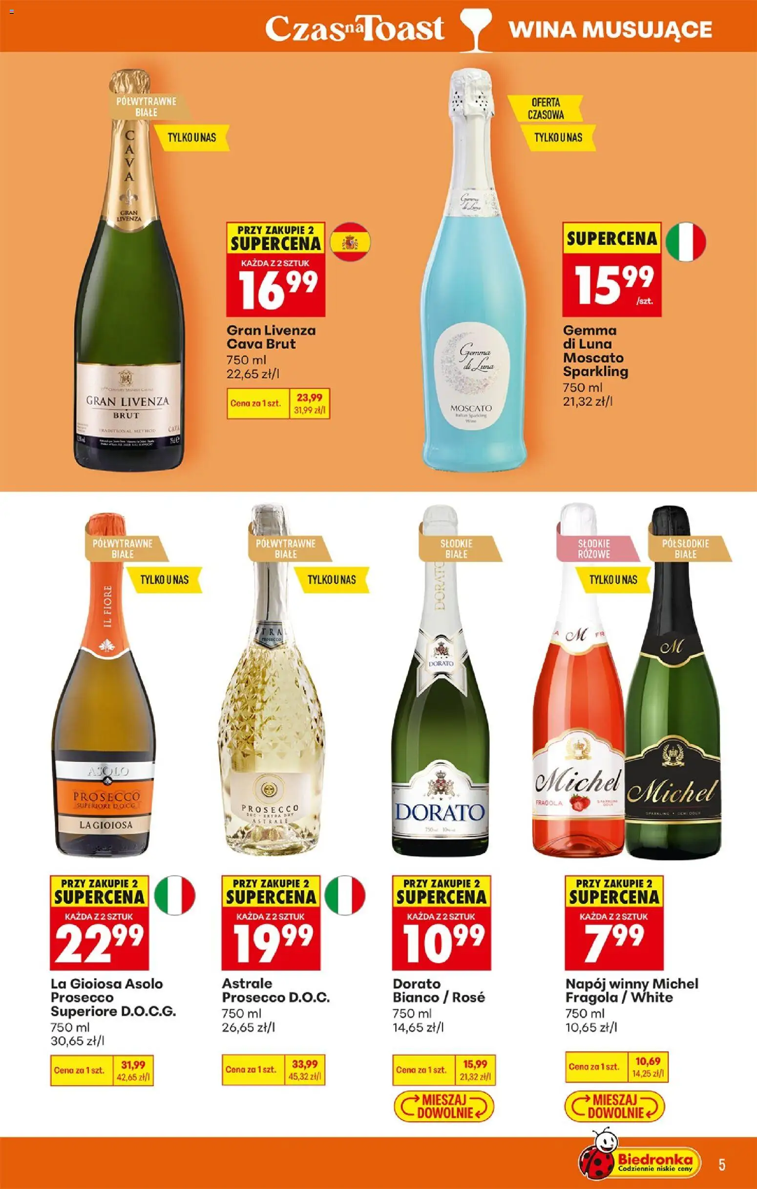 Biedronka gazetka - Czas na toast od 15.06.2026 | Strona: 7 | Produkty: Prosecco