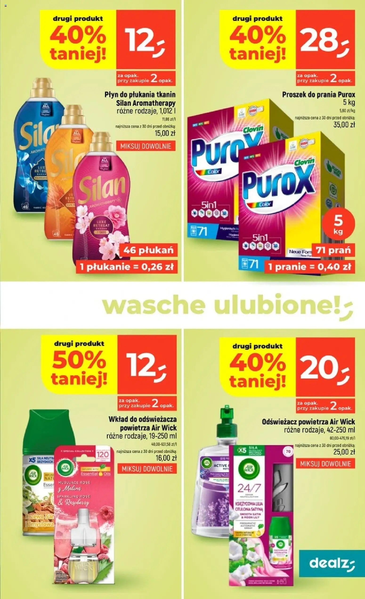 Dealz gazetka od 24.09.2026 | Strona: 41 | Produkty: Odświeżacz, Malina, Proszek, Płyn do płukania tkanin