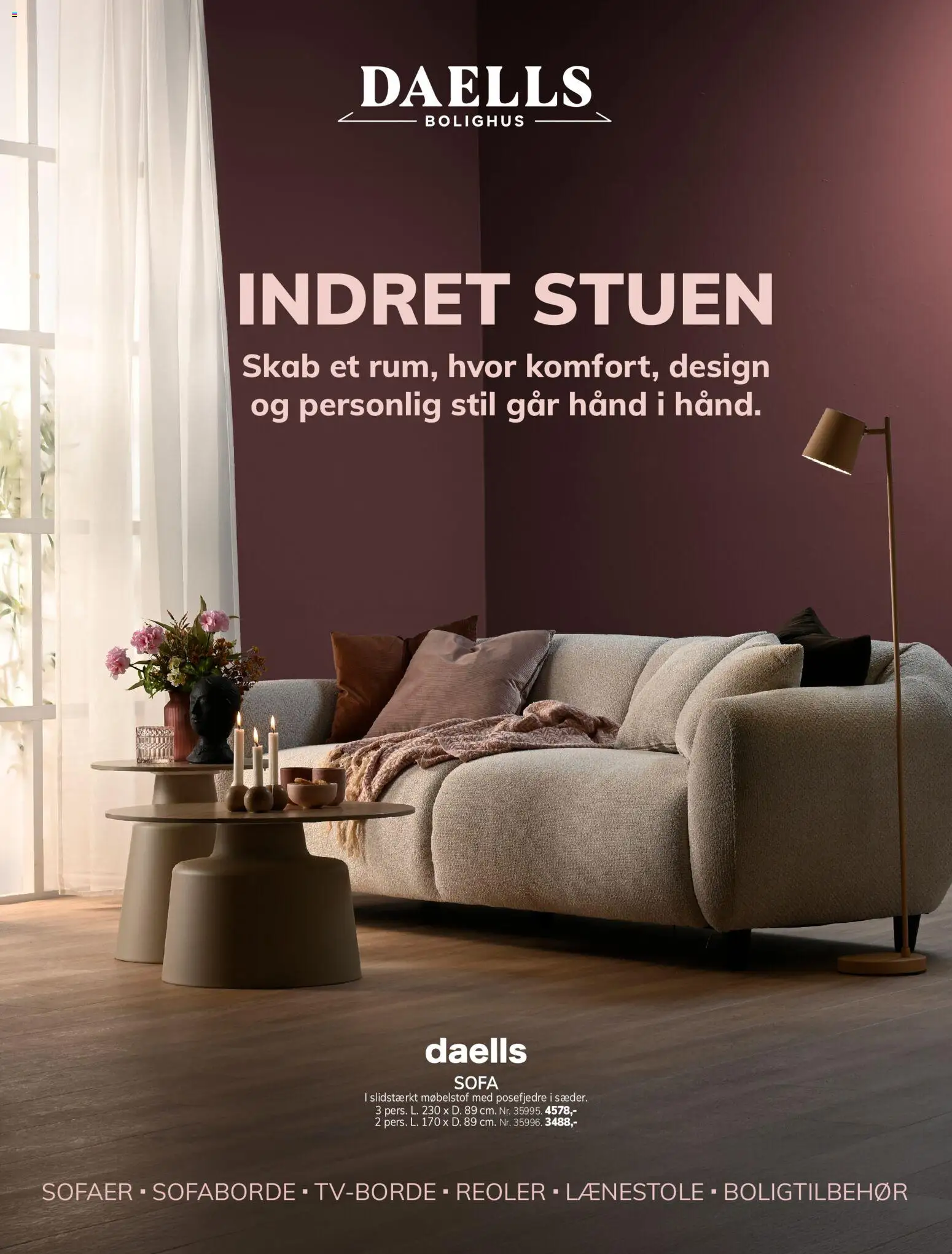 Daells Bolighus tilbudsavis – gyldig fra 12/08/2026 | Side: 1 | Produkter: Sofa, Reoler, Skab