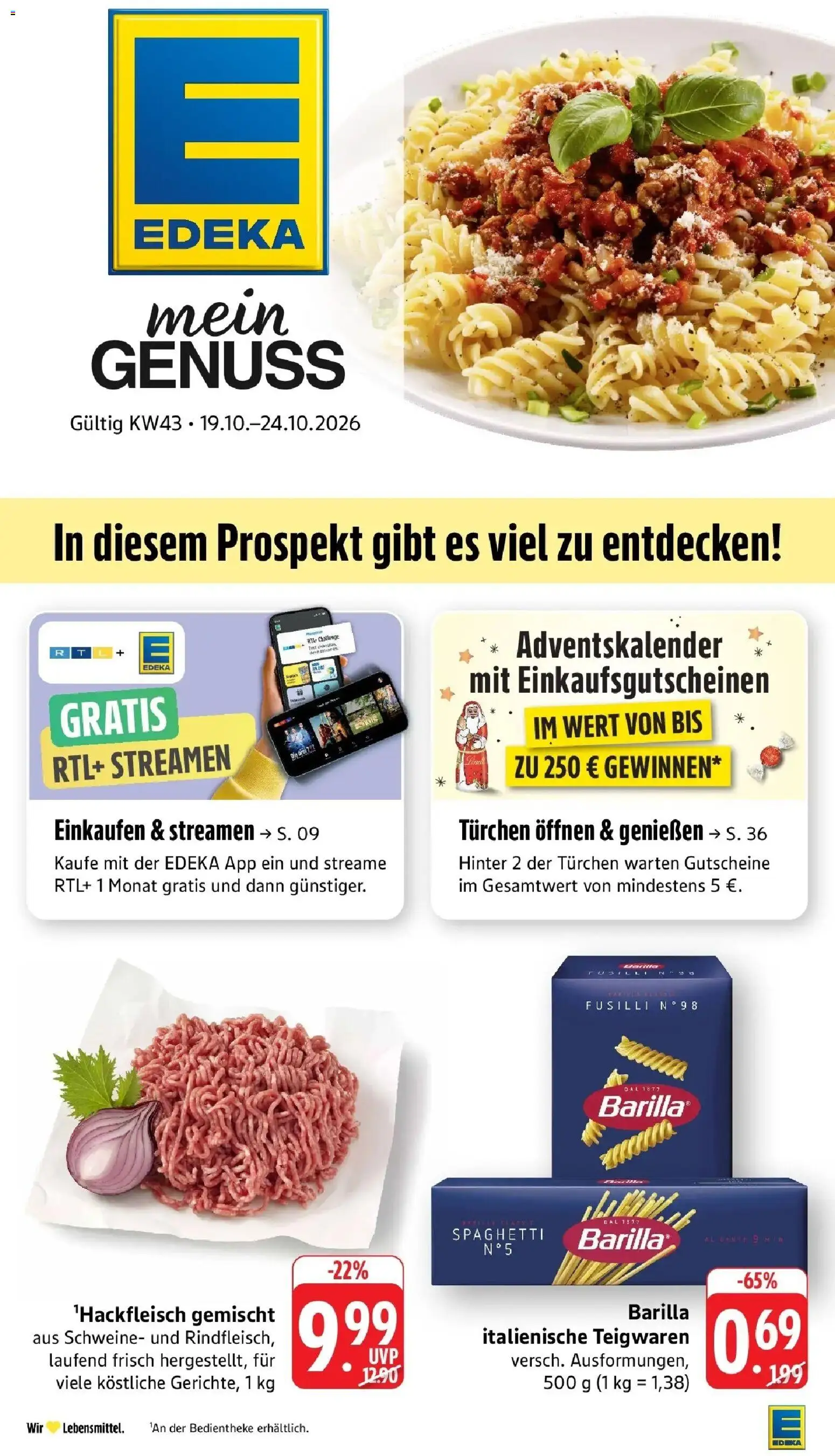Edeka Prospekt Eppstein (ab 19.10.2026) » Angebote Online | Seite: 7 | Produkte: Barilla, Spaghetti