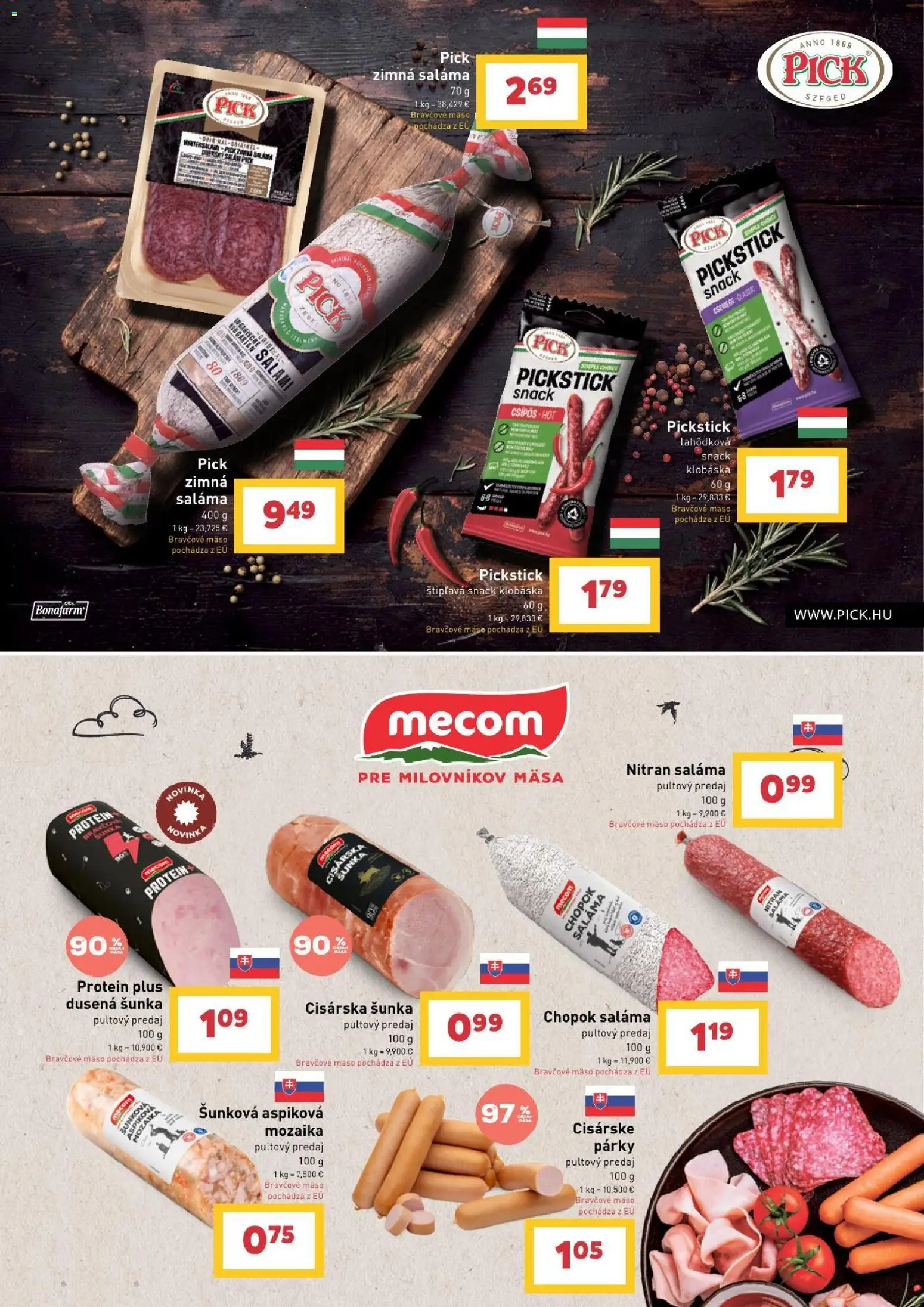 Nové Billa akcie – leták je platný od 30.09.2026 | Strana: 4 | Produkty: Saláma, Mäso, Bravčové mäso, Párky