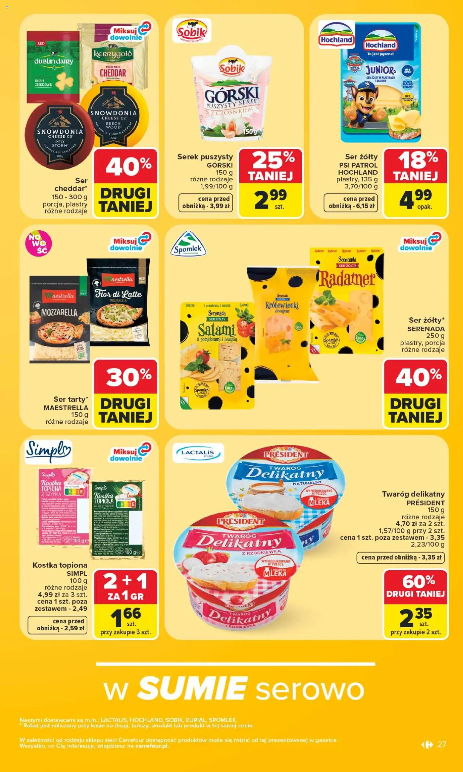 Carrefour gazetka od 29.06.2026 | Strona: 29 | Produkty: Ser żółty, Mleka, Ser, Twaróg