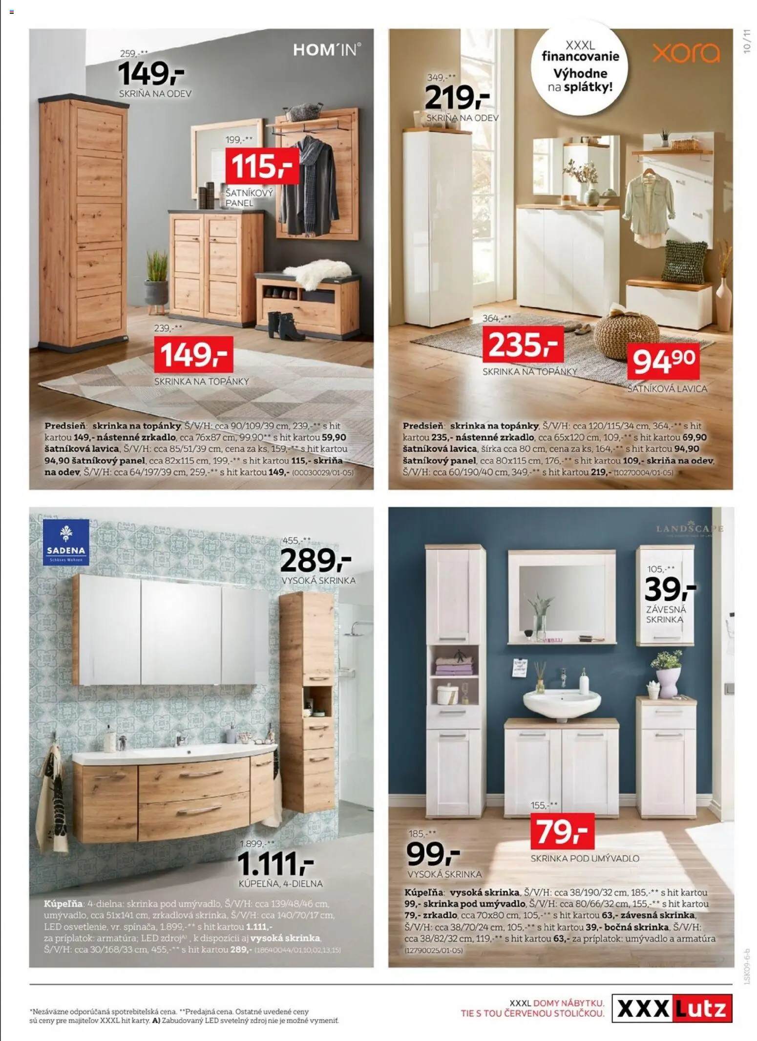 Nové XXXLutz akcie – leták je platný od 14.09.2026 | Strana: 11 | Produkty: Skriňa, Kúpelňa, Skrinka pod umývadlo, Skrinka