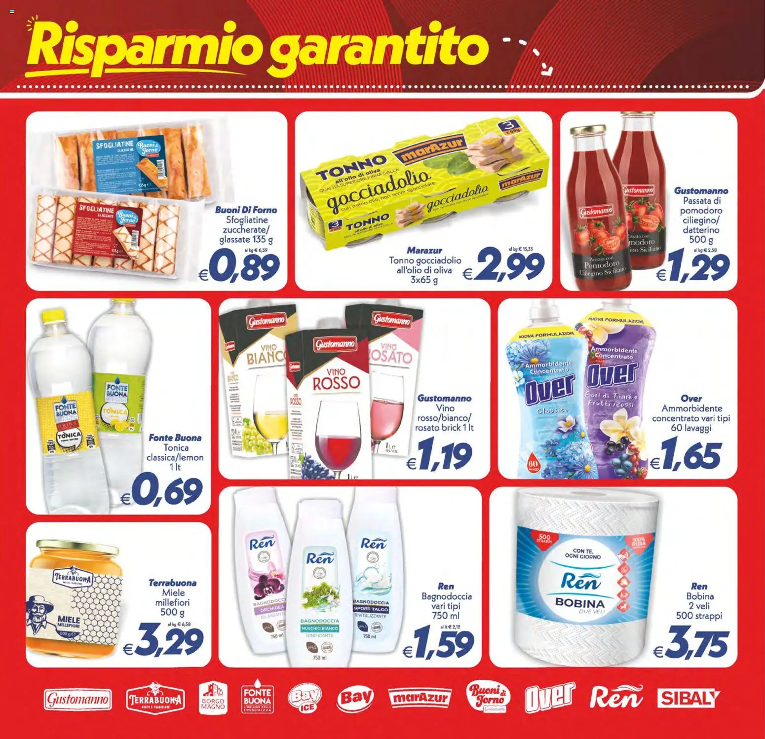 Volantino SuperConveniente del 13/10/2026 | Pagina: 13 | Prodotti: Ammorbidente, Talco, Vino, Tonno
