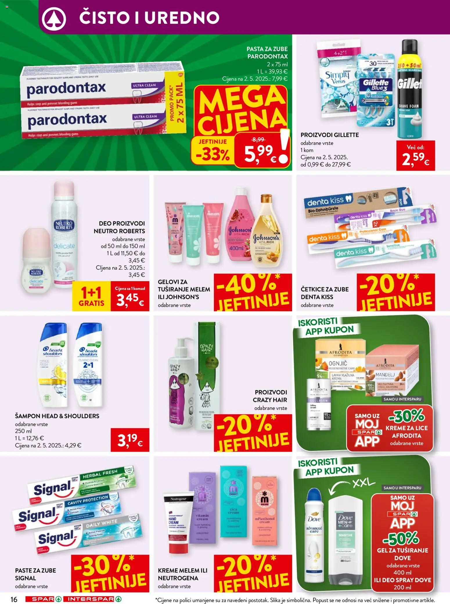 Spar katalog | vrijedi od 17.06.2026 | Stranica: 28 | Proizvodi: Pasta za zube, Krema, Melem, Parodontax