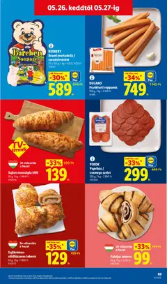 Fahéjas tekercs, Fahéjas tekercs 65 g - amely érvényes a következő dátumtól: 21.05.2026 | Oldal: 69 | Termékek: Szendvicskrém, Kifli, Mortadella