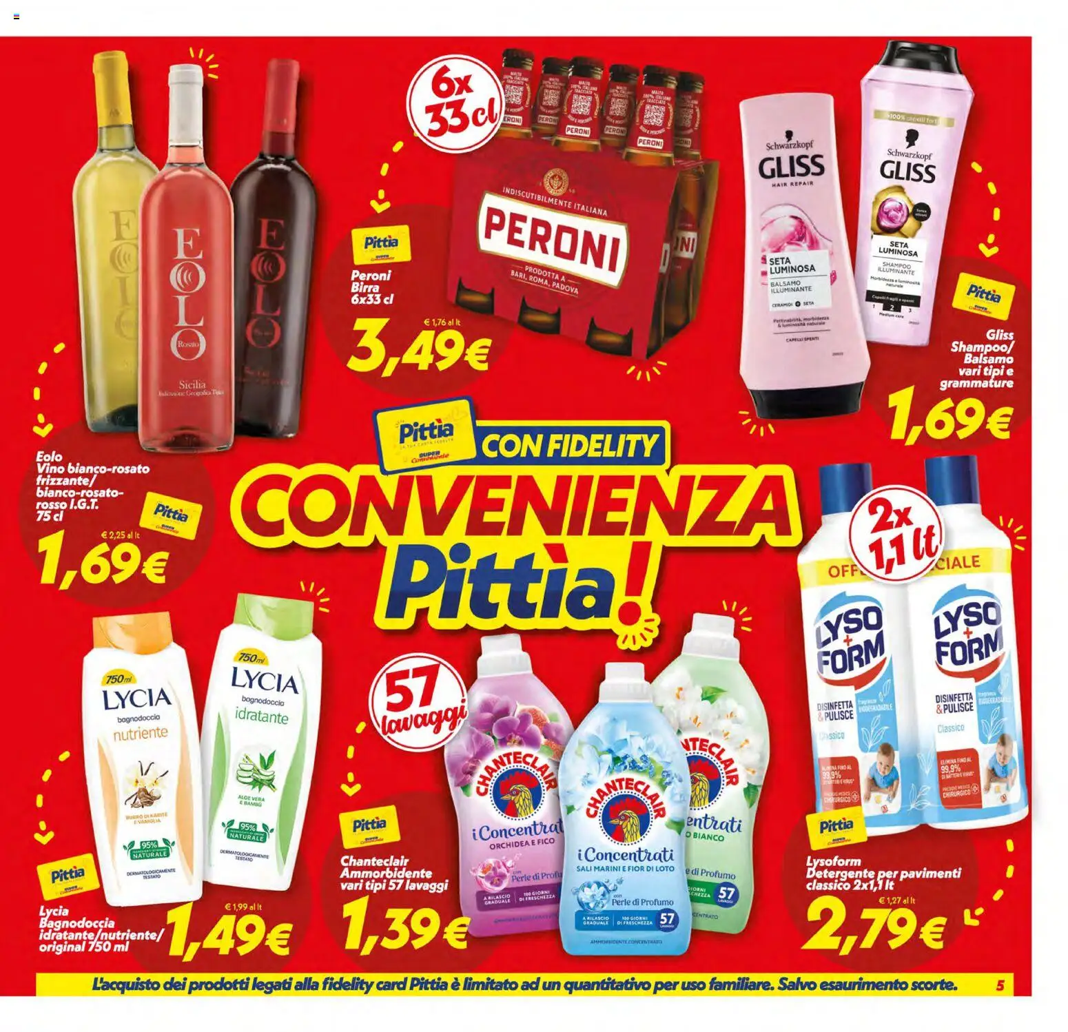 Volantino SuperConveniente del 10/07/2026 | Pagina: 5 | Prodotti: Shampoo, Birra, Detergente, Aloe vera