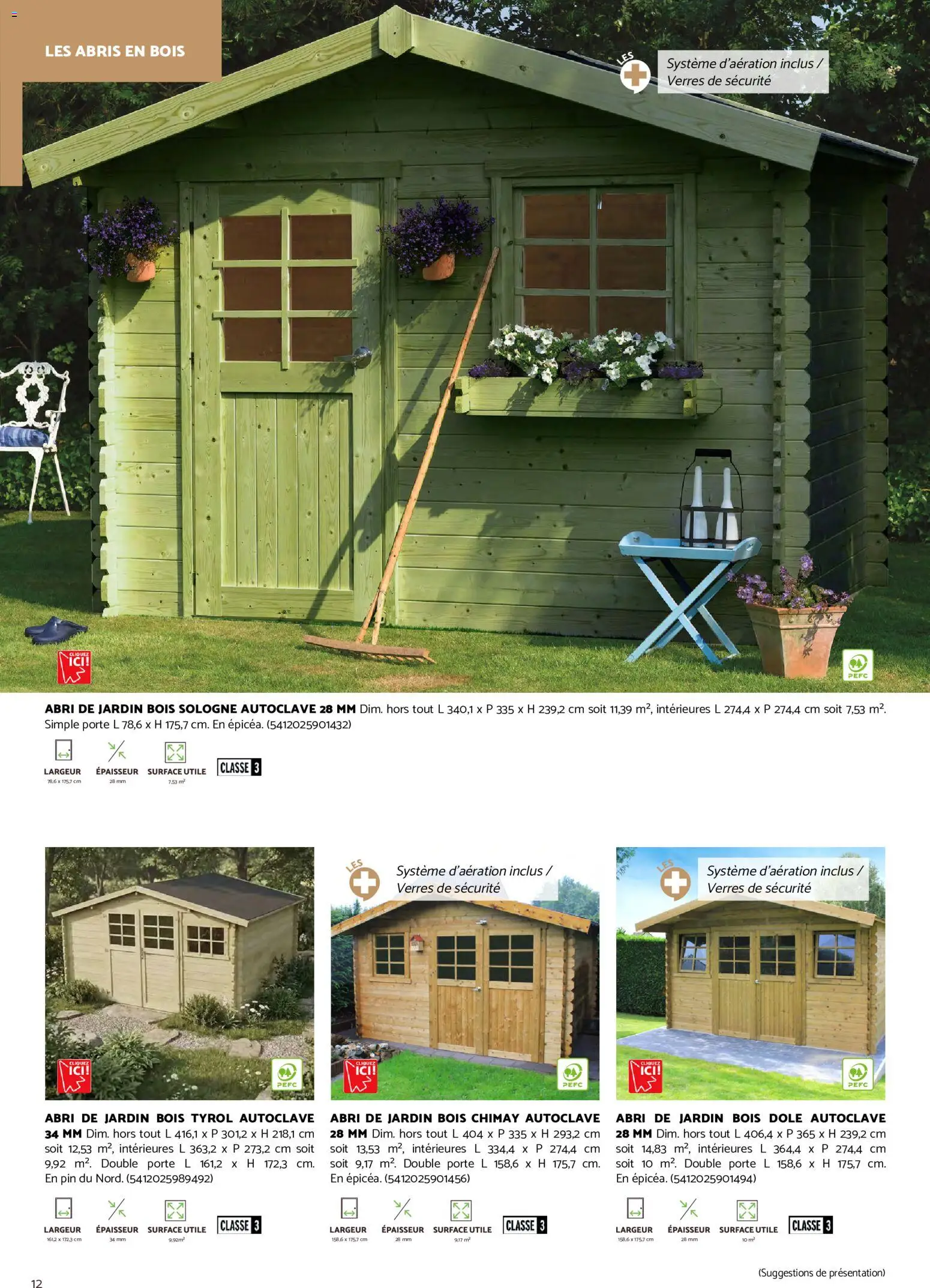 {H1} | Page: 12 | Produits: Porte, Abri de jardin bois, Verres, Abri de jardin