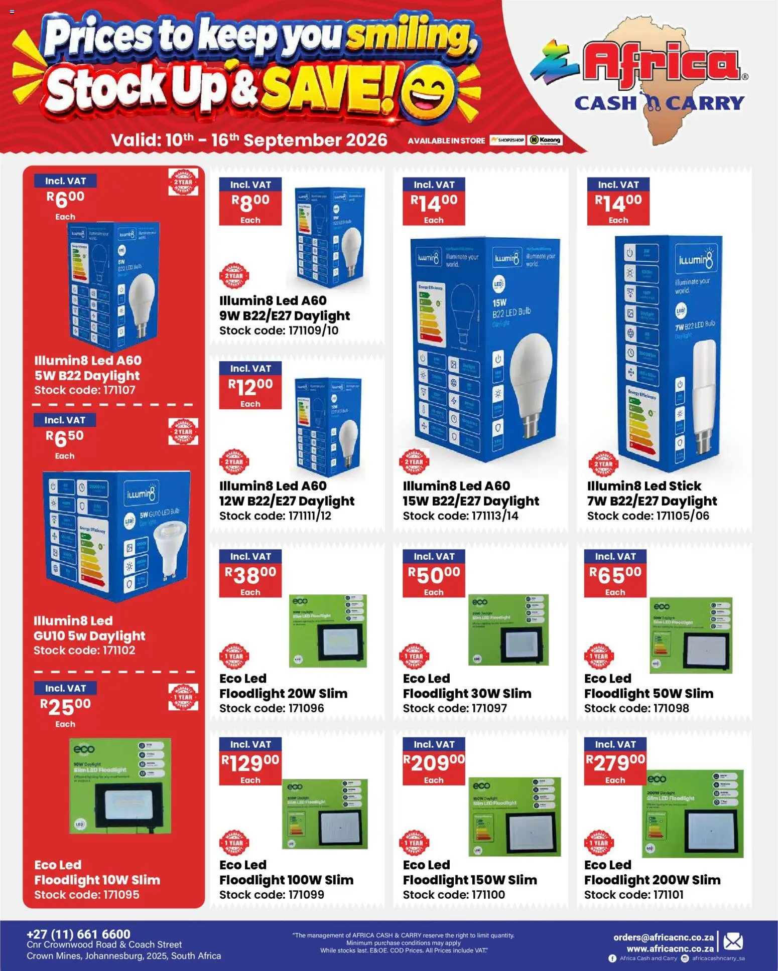New Africa Cash & Carry catalogue – valid from 10/09/2026 | Page: 39 | Products: Stock