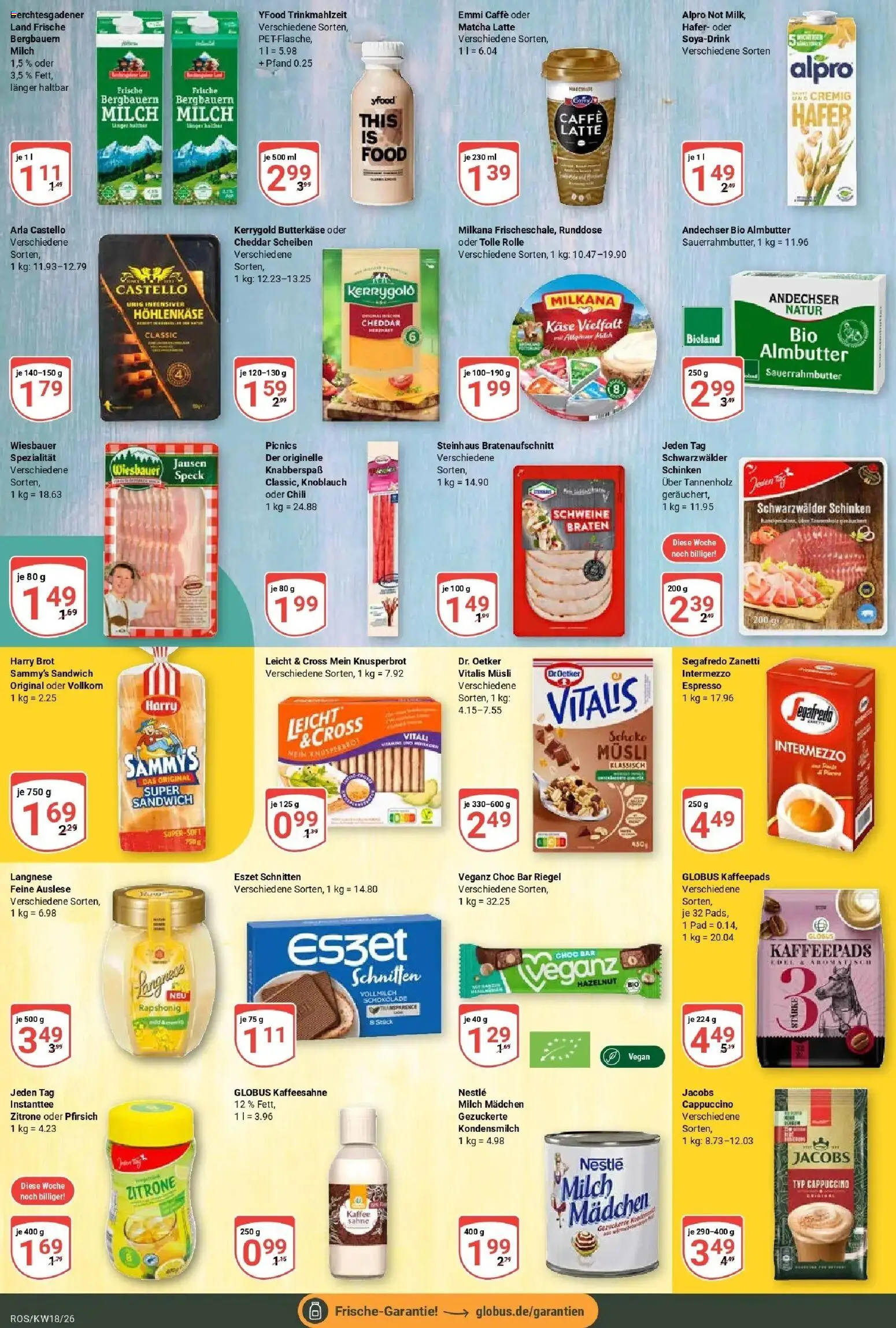 Globus Prospekt Lambrechtshagen	 – gültig ab 27.04.2026 | Seite: 15 | Produkte: Langnese, Kaffeepads, Schokolade, YFood